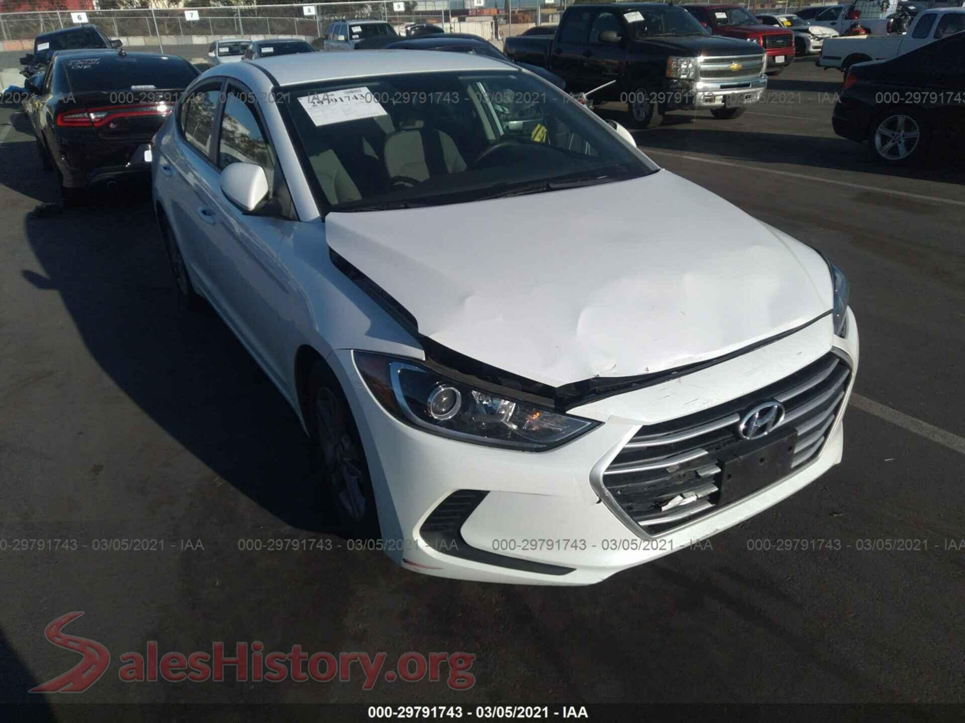 2017 HYUNDAI ELANTRA — VIN 5NPD84LF4HH197657