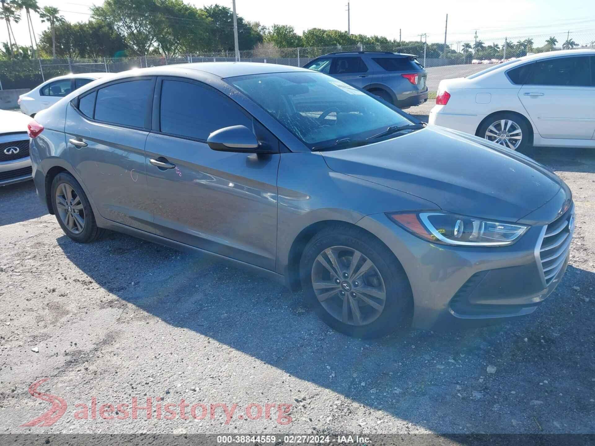 2018 HYUNDAI ELANTRA — VIN 5NPD84LF4JH253473