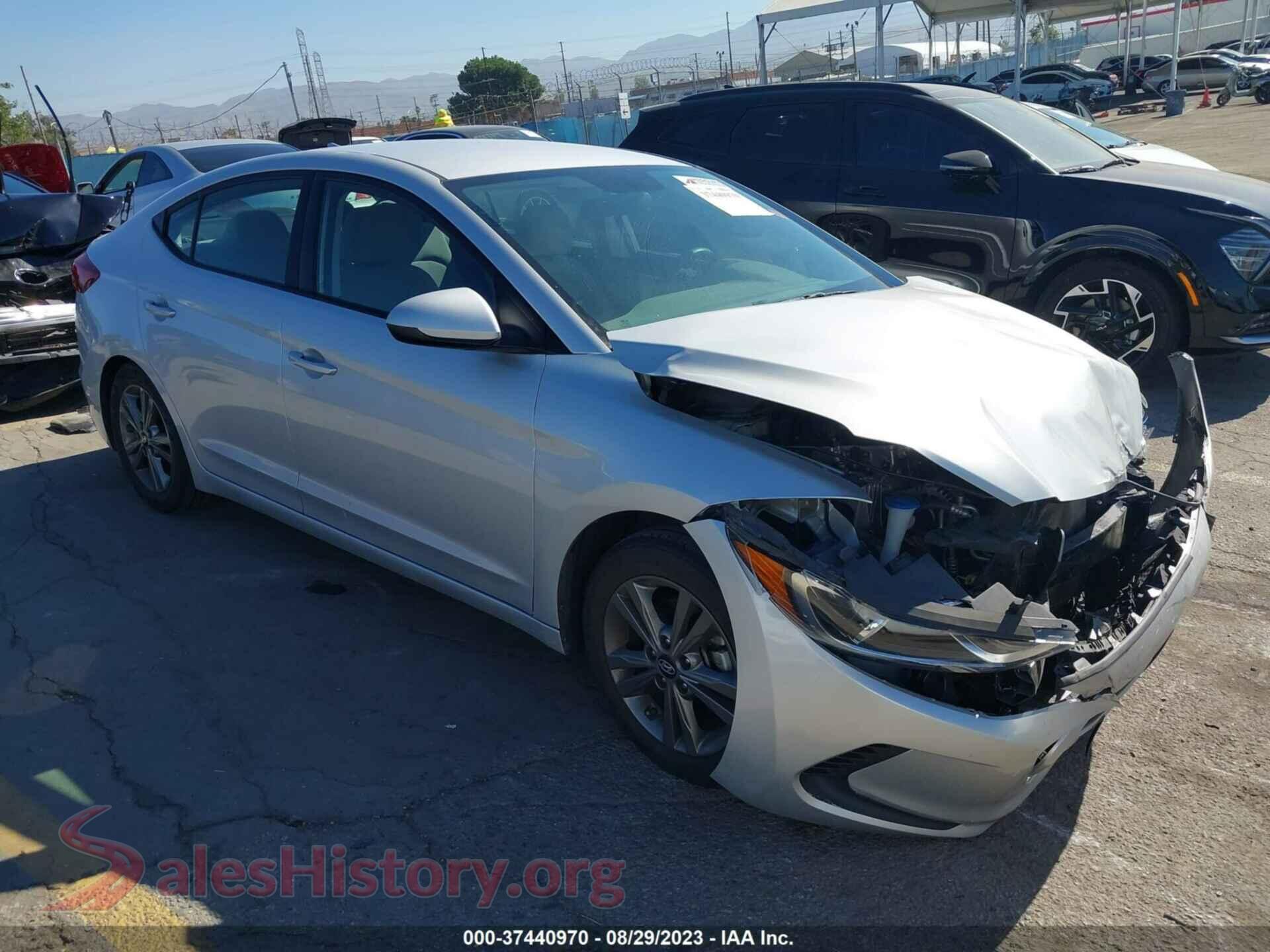 2018 HYUNDAI ELANTRA — VIN 5NPD84LF4JH345960