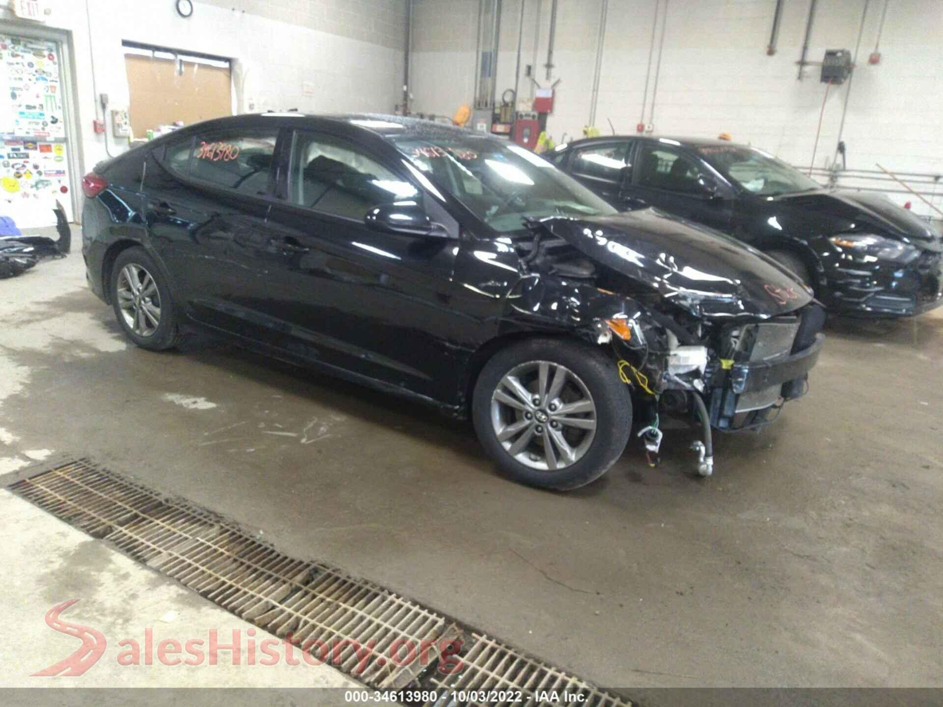 2018 HYUNDAI ELANTRA — VIN 5NPD84LF4JH392079