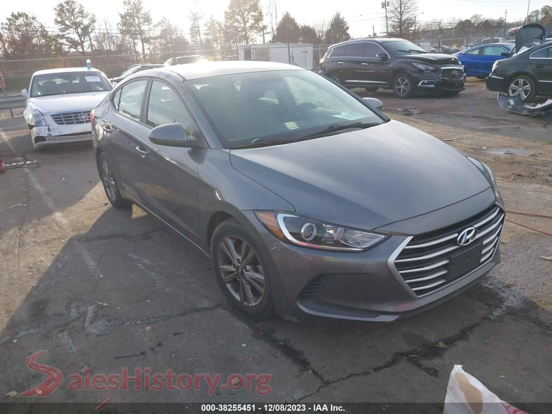 2018 HYUNDAI ELANTRA — VIN 5NPD84LF6JH255709