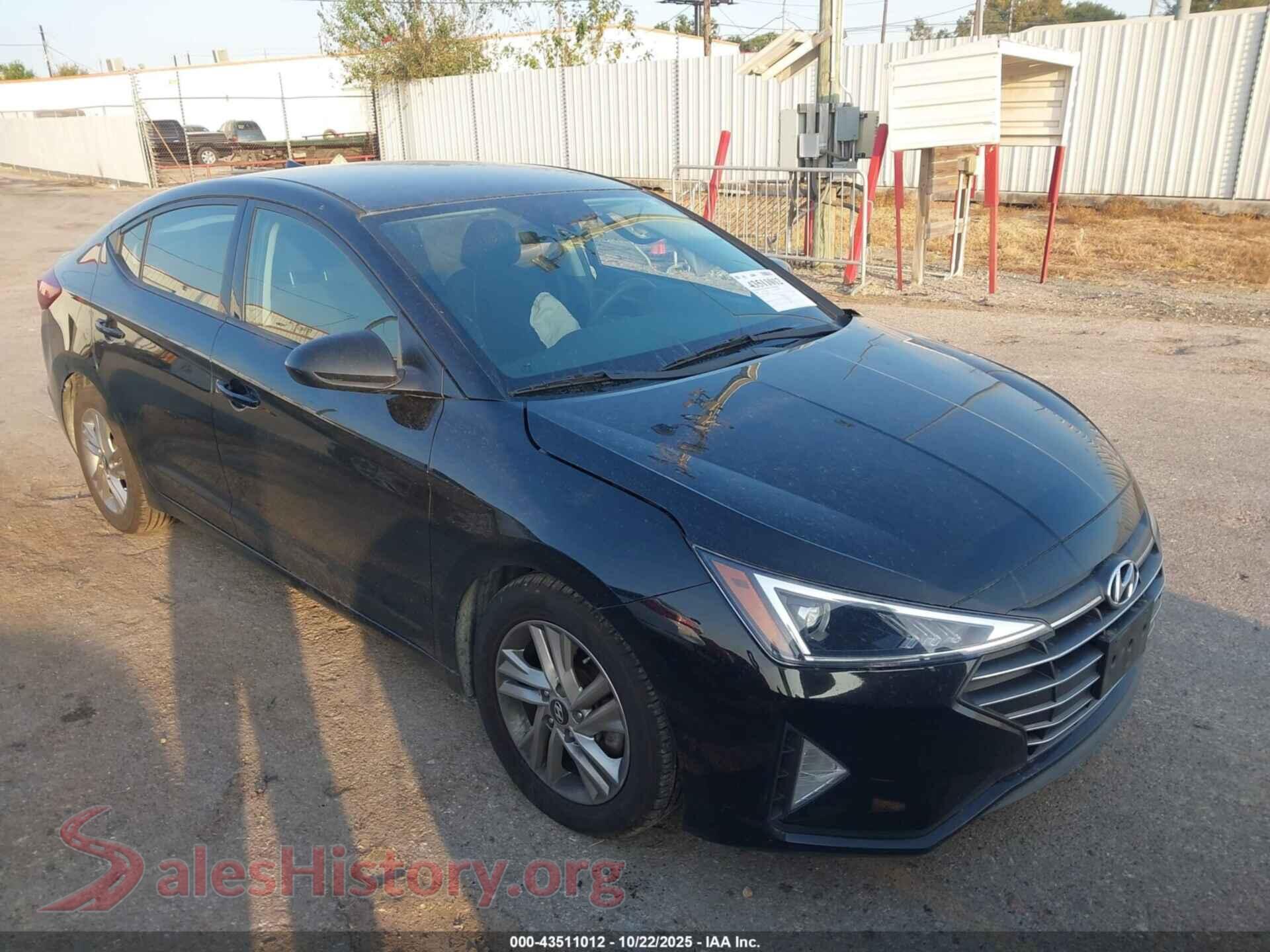 2019 HYUNDAI ELANTRA — VIN 5NPD84LF6KH419543