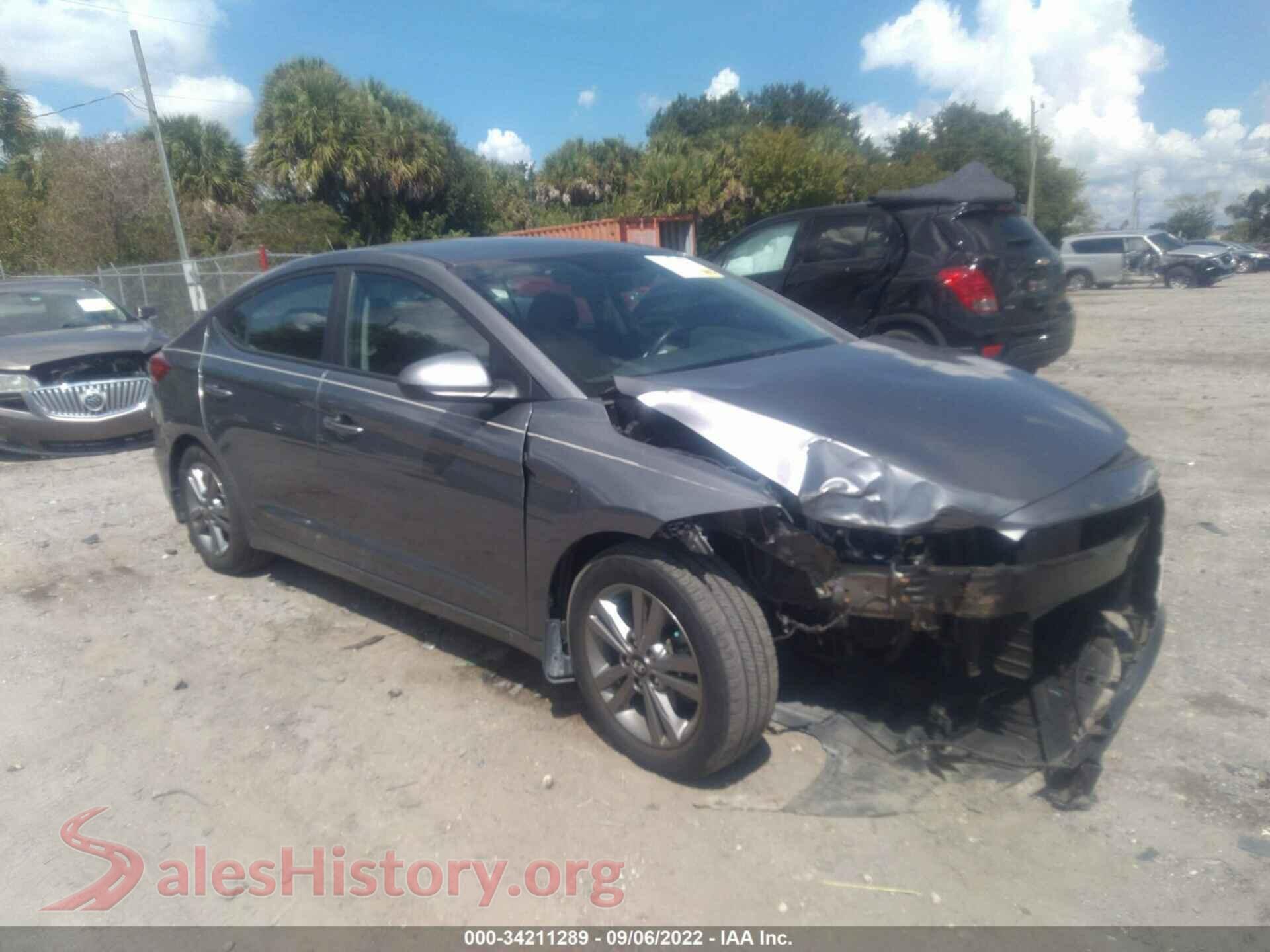 2018 HYUNDAI ELANTRA — VIN 5NPD84LF7JH358718