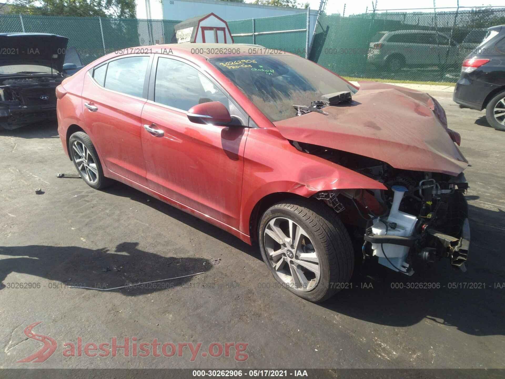 2017 HYUNDAI ELANTRA — VIN 5NPD84LF8HH068210