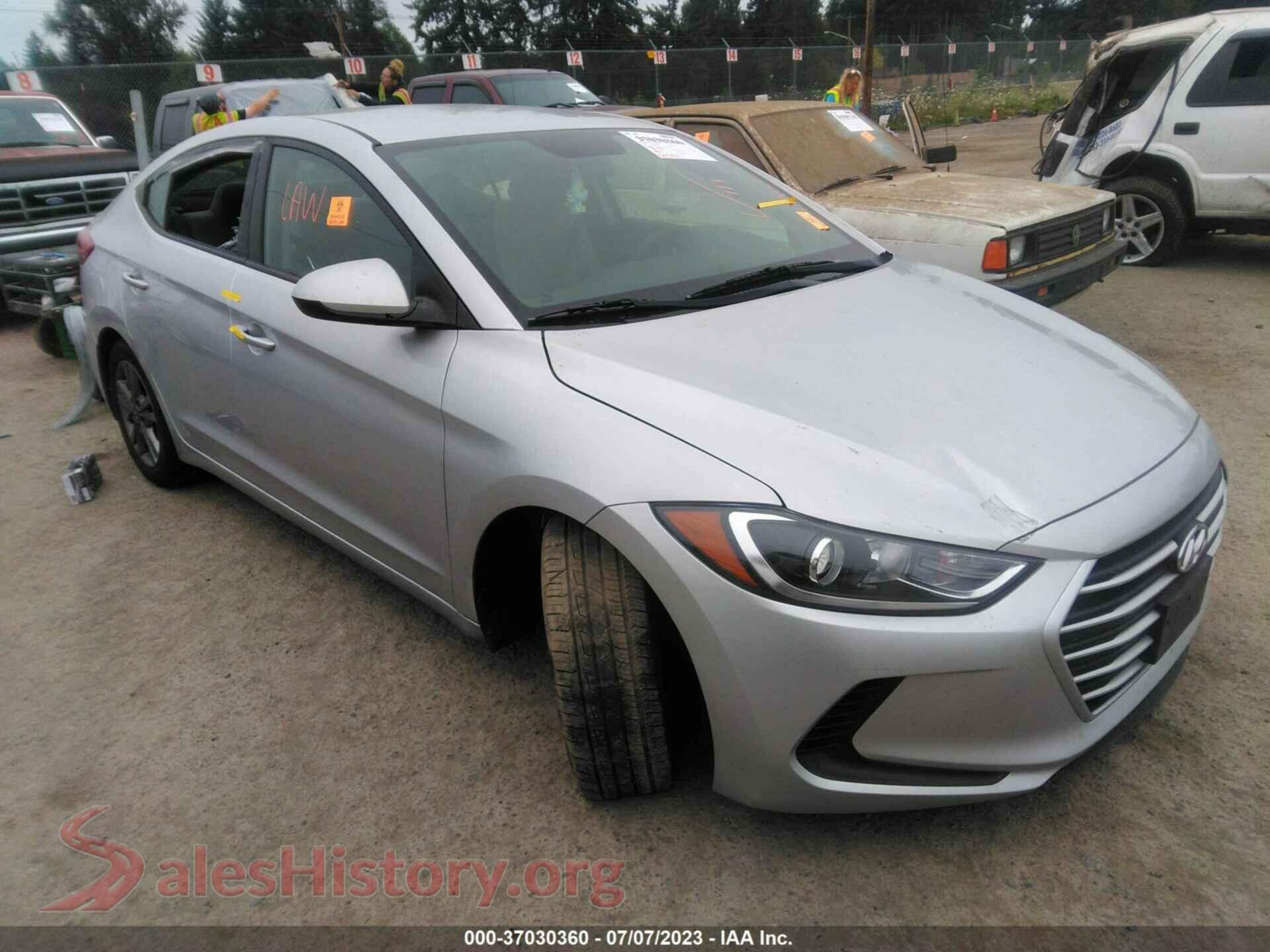 2018 HYUNDAI ELANTRA — VIN 5NPD84LF8JH307390