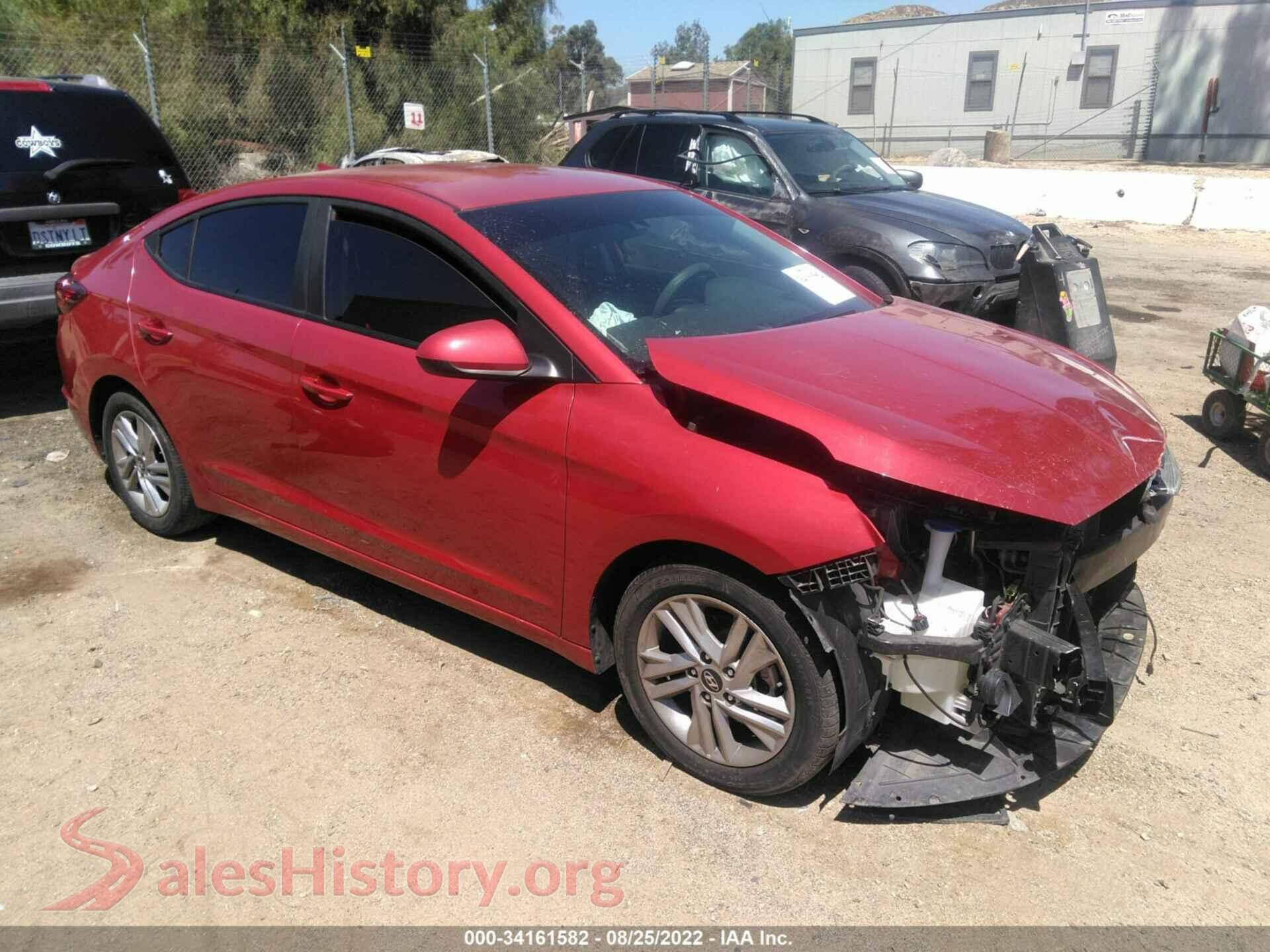 2019 HYUNDAI ELANTRA — VIN 5NPD84LF8KH439048