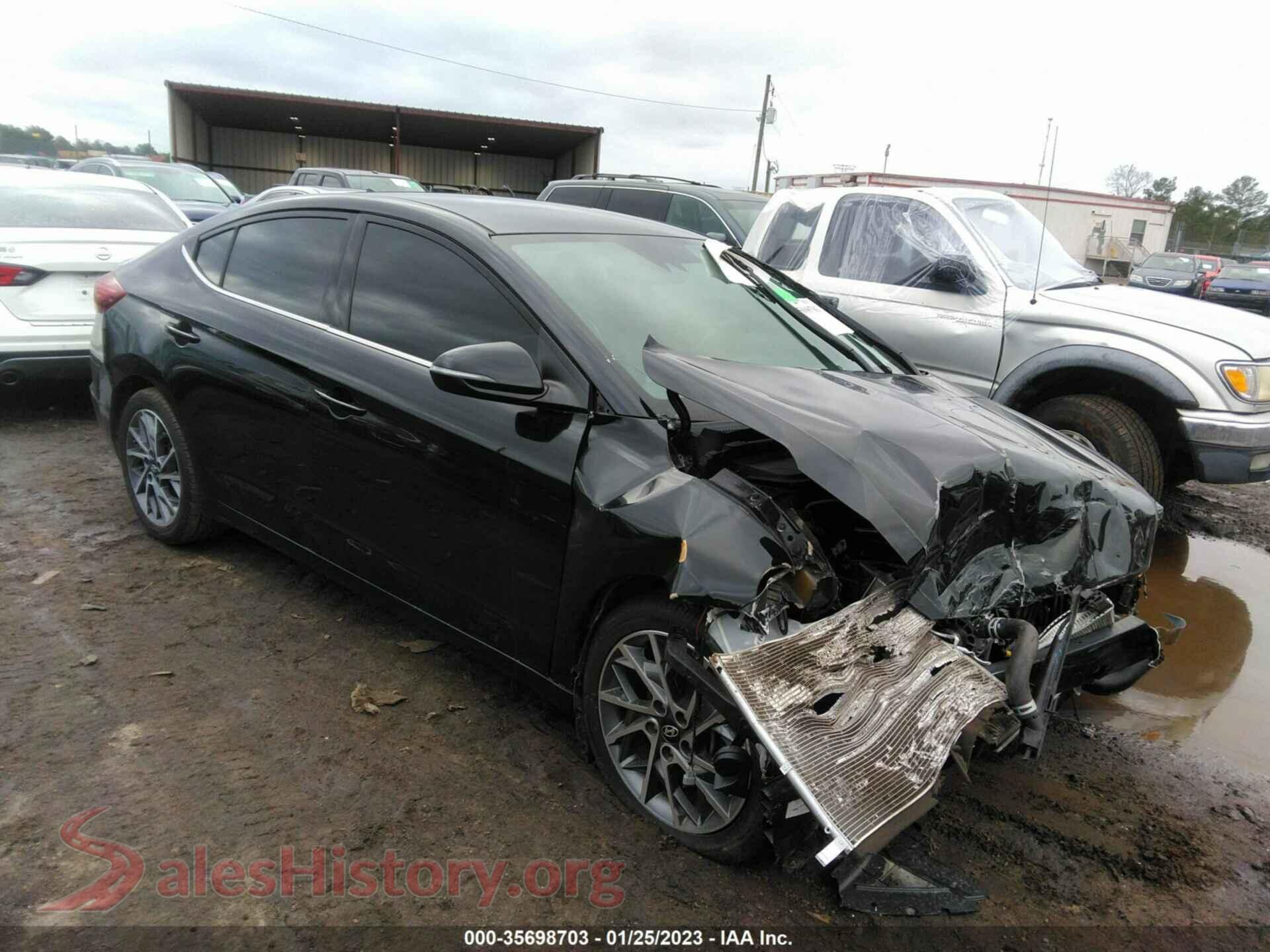 2019 HYUNDAI ELANTRA — VIN 5NPD84LF8KH458022