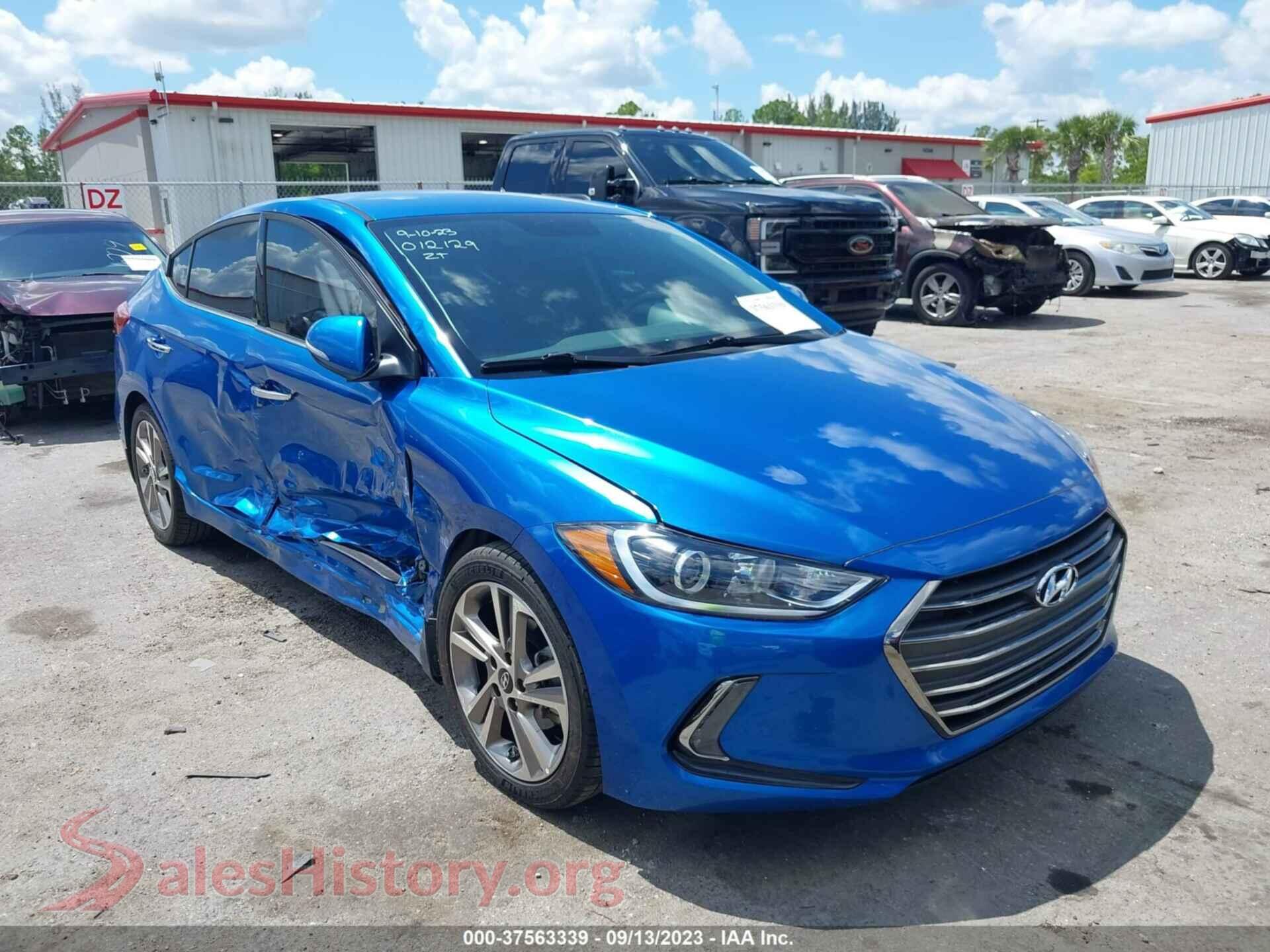 2017 HYUNDAI ELANTRA — VIN 5NPD84LF9HH012129