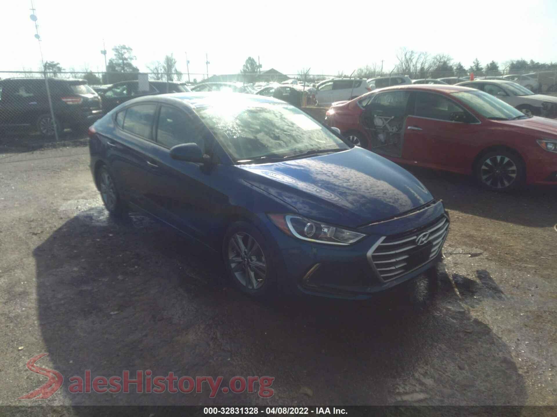 2018 HYUNDAI ELANTRA — VIN 5NPD84LF9JH380431