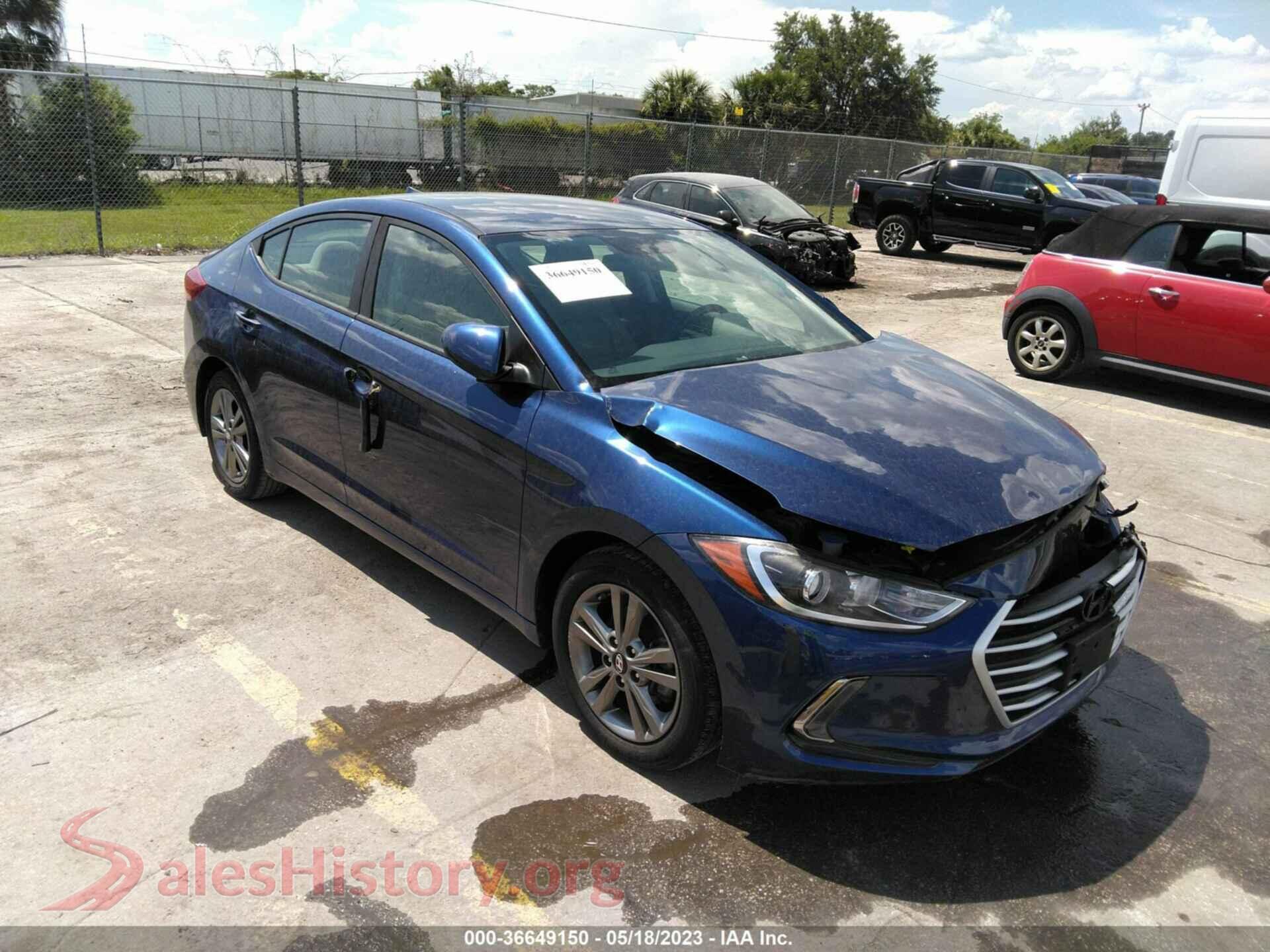 2017 HYUNDAI ELANTRA — VIN 5NPD84LFXHH046161