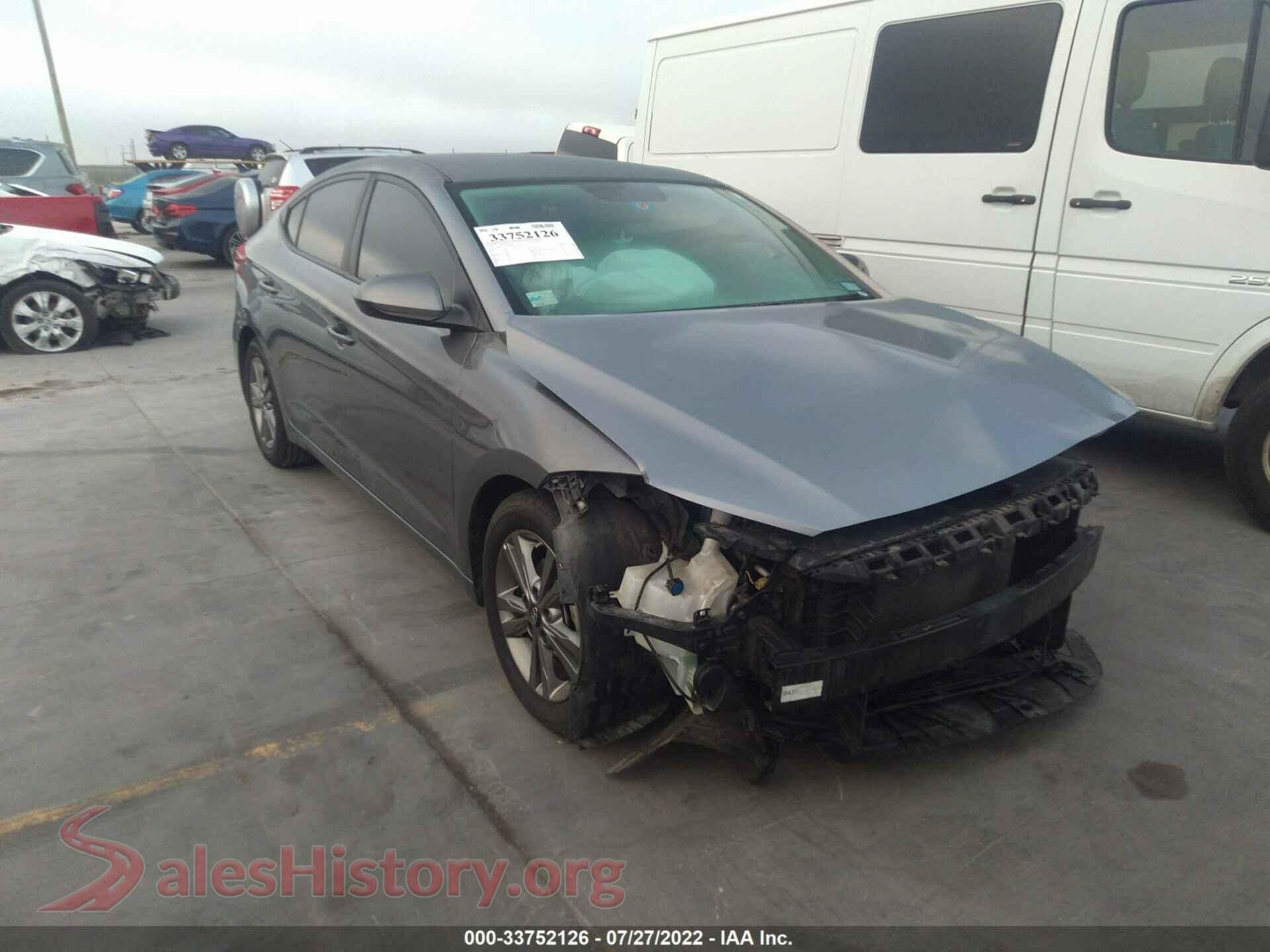 2018 HYUNDAI ELANTRA — VIN 5NPD84LFXJH248830
