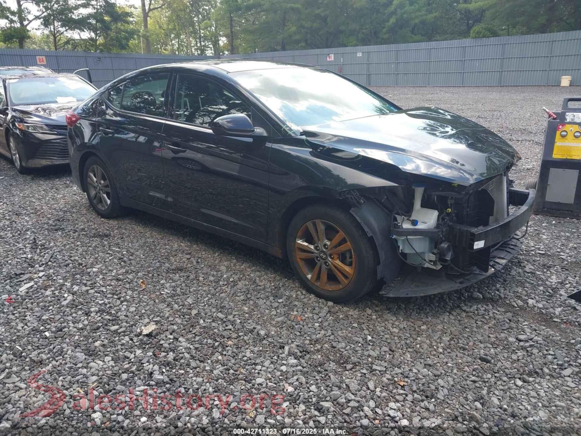 2018 HYUNDAI ELANTRA — VIN 5NPD84LFXJH376596
