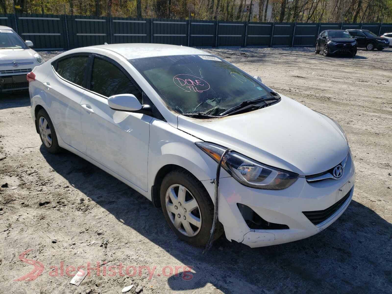 2014 HYUNDAI ELANTRA — VIN 5NPDH4AE0EH462418