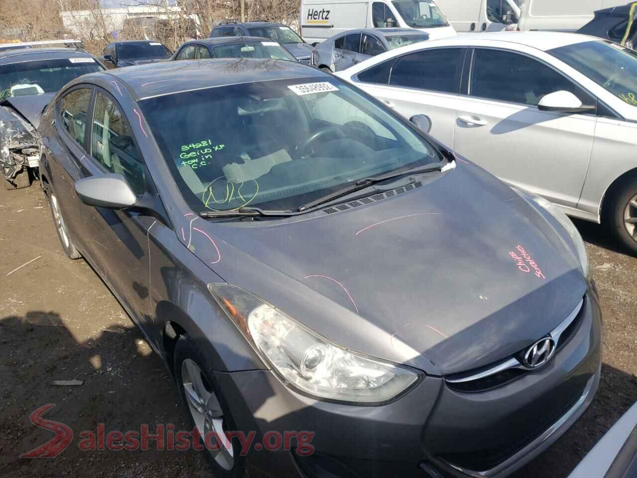 2011 HYUNDAI ELANTRA — VIN 5NPDH4AE1BH046566