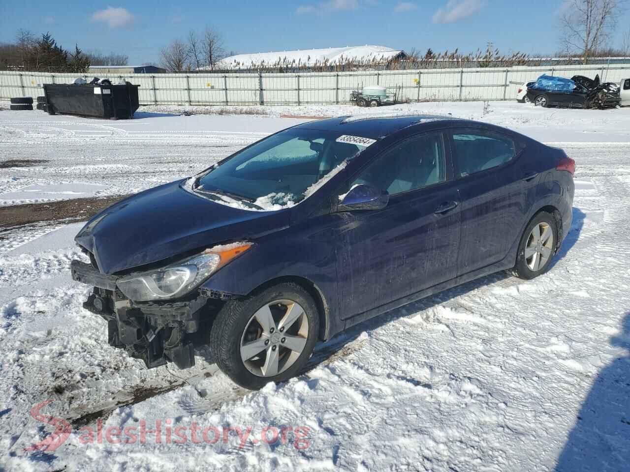 2013 HYUNDAI ELANTRA — VIN 5NPDH4AE1DH399327