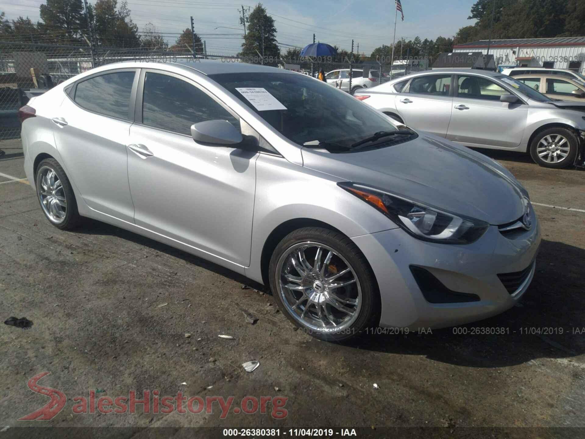 2015 HYUNDAI ELANTRA — VIN 5NPDH4AE2FH605709