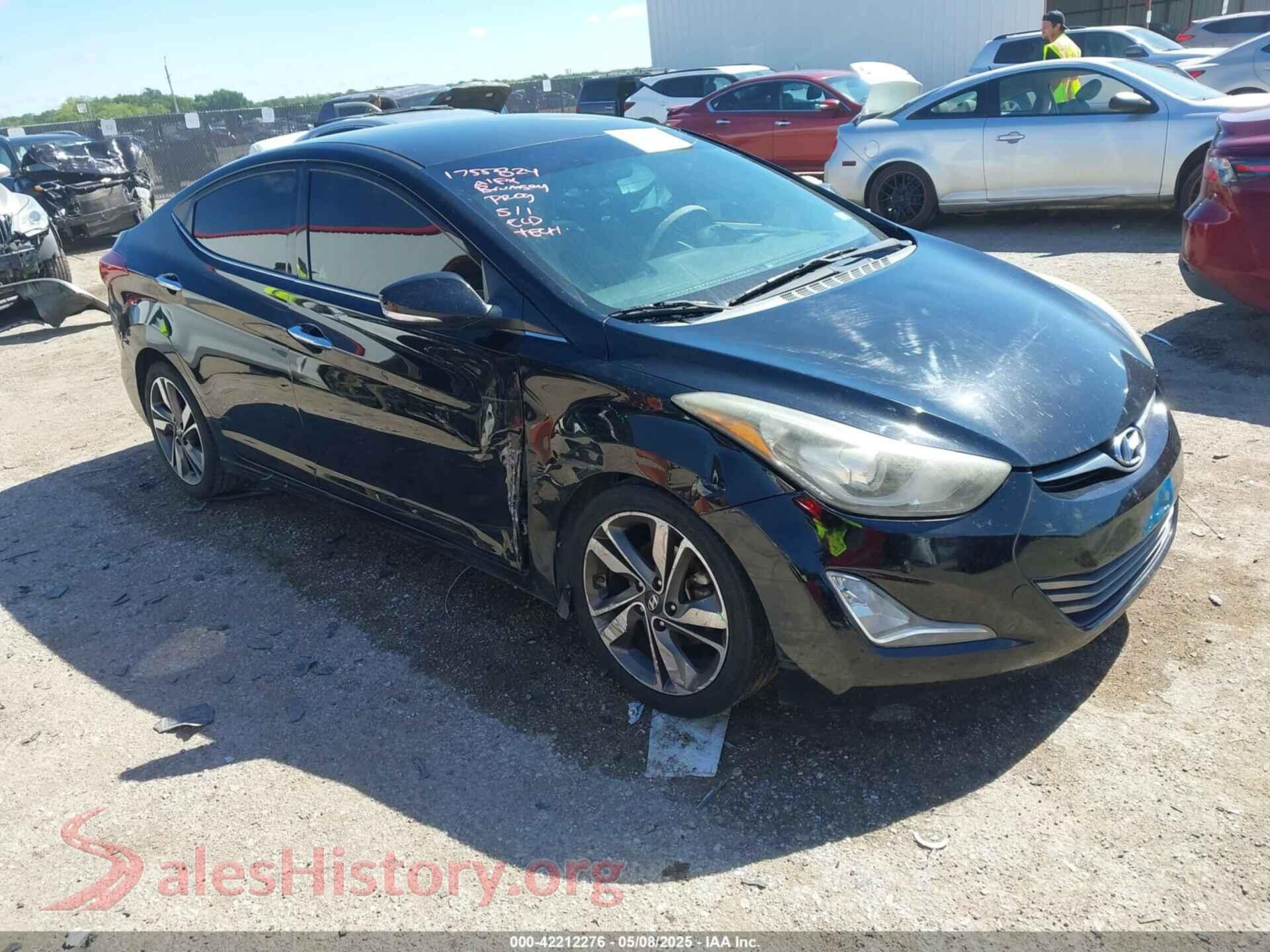 2014 HYUNDAI ELANTRA — VIN 5NPDH4AE3EH532171