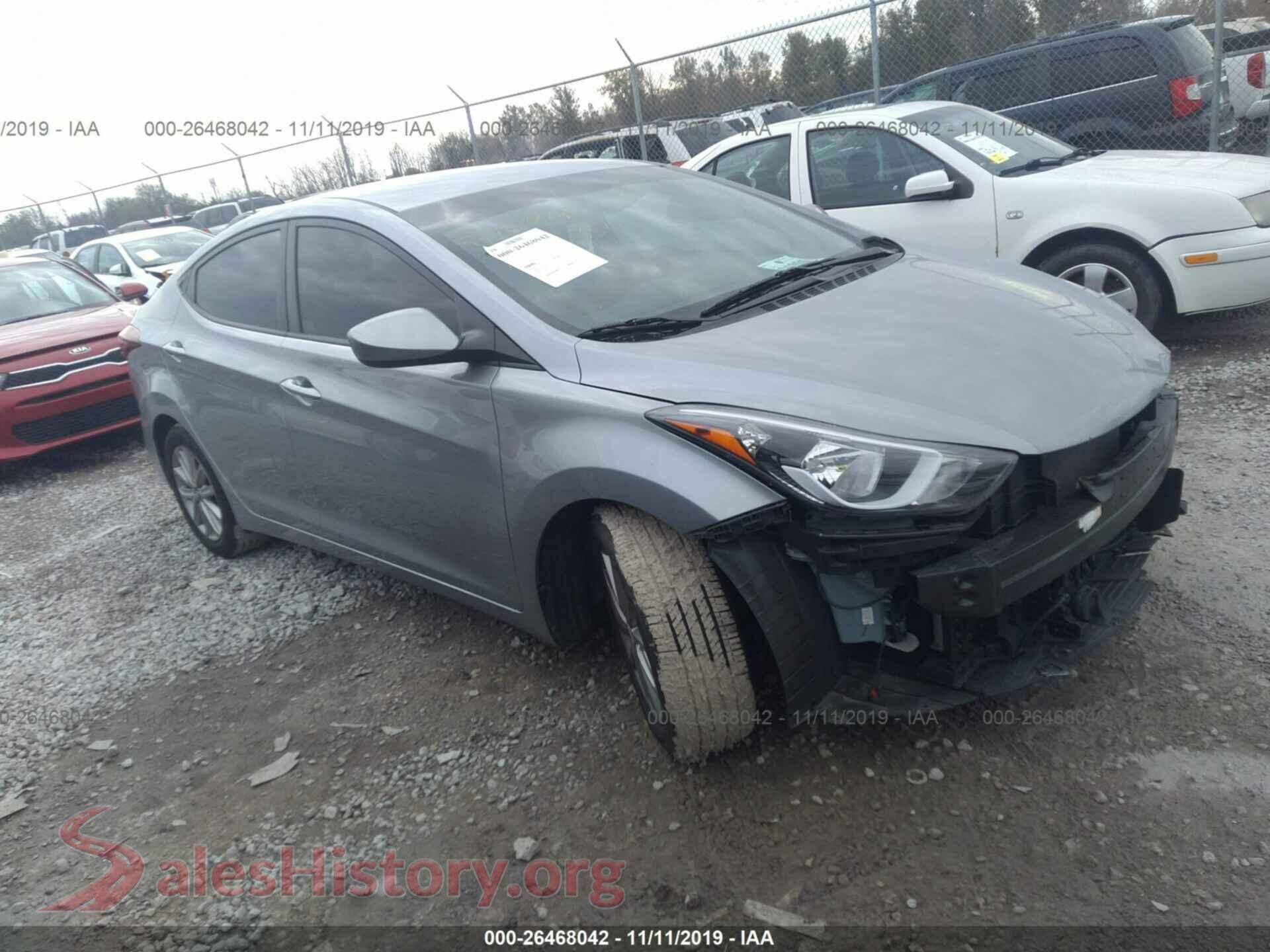 2015 HYUNDAI ELANTRA — VIN 5NPDH4AE3FH637651