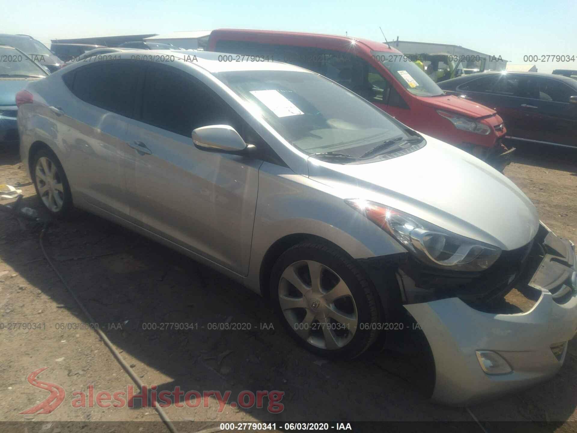 2012 HYUNDAI ELANTRA — VIN 5NPDH4AE4CH113906