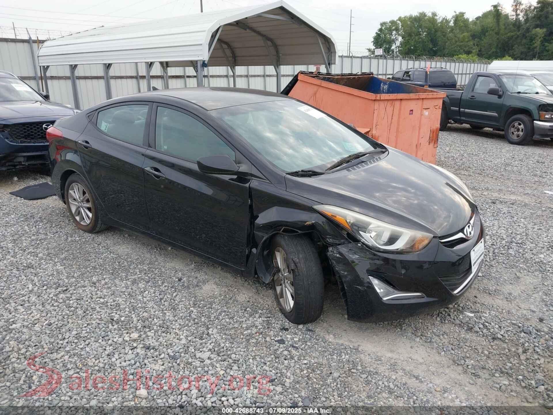 2015 HYUNDAI ELANTRA — VIN 5NPDH4AE4FH642406