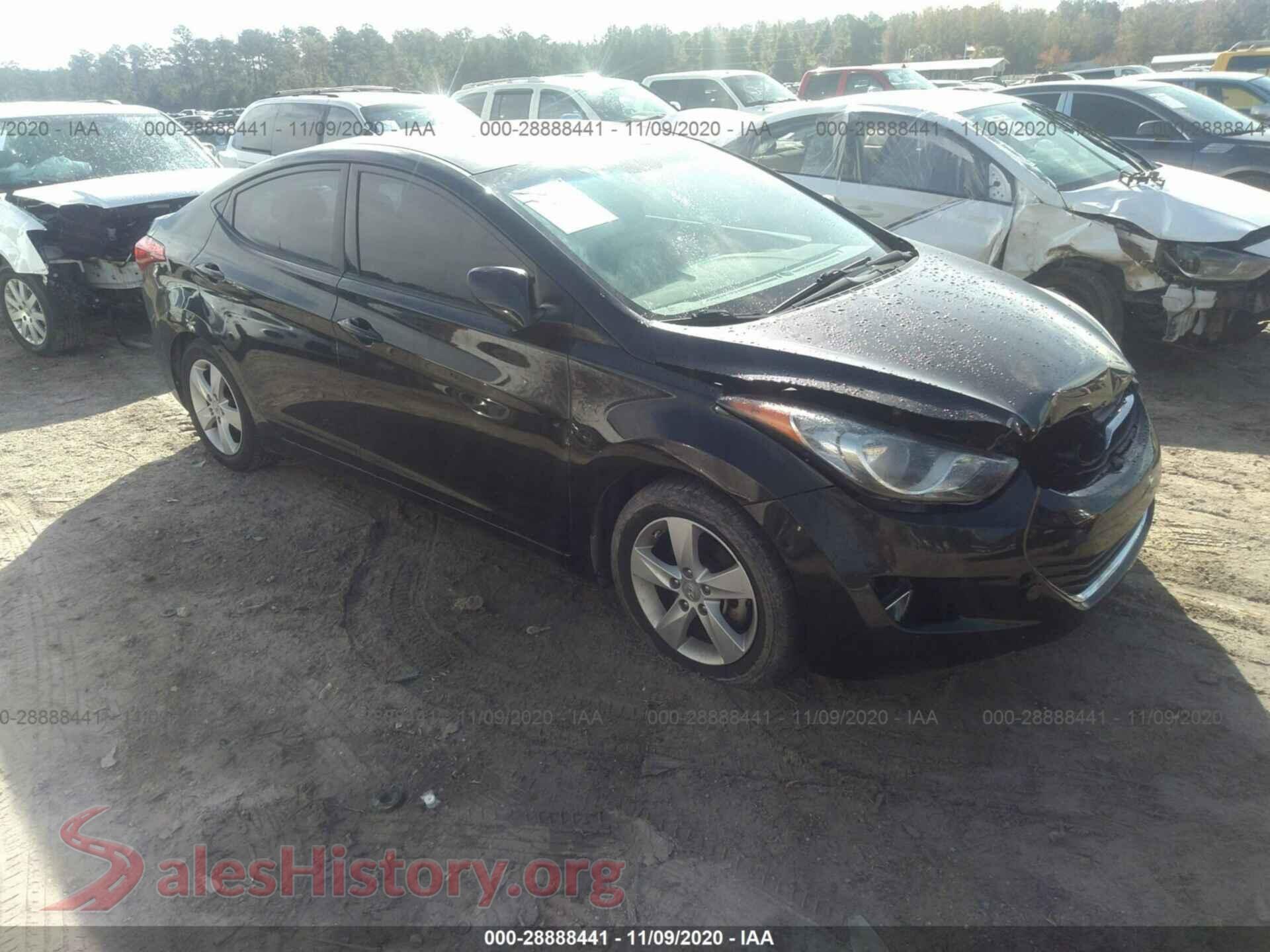 2013 HYUNDAI ELANTRA — VIN 5NPDH4AE6DH259127