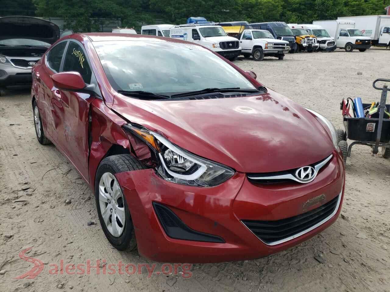 2016 HYUNDAI ELANTRA — VIN 5NPDH4AE6GH754318