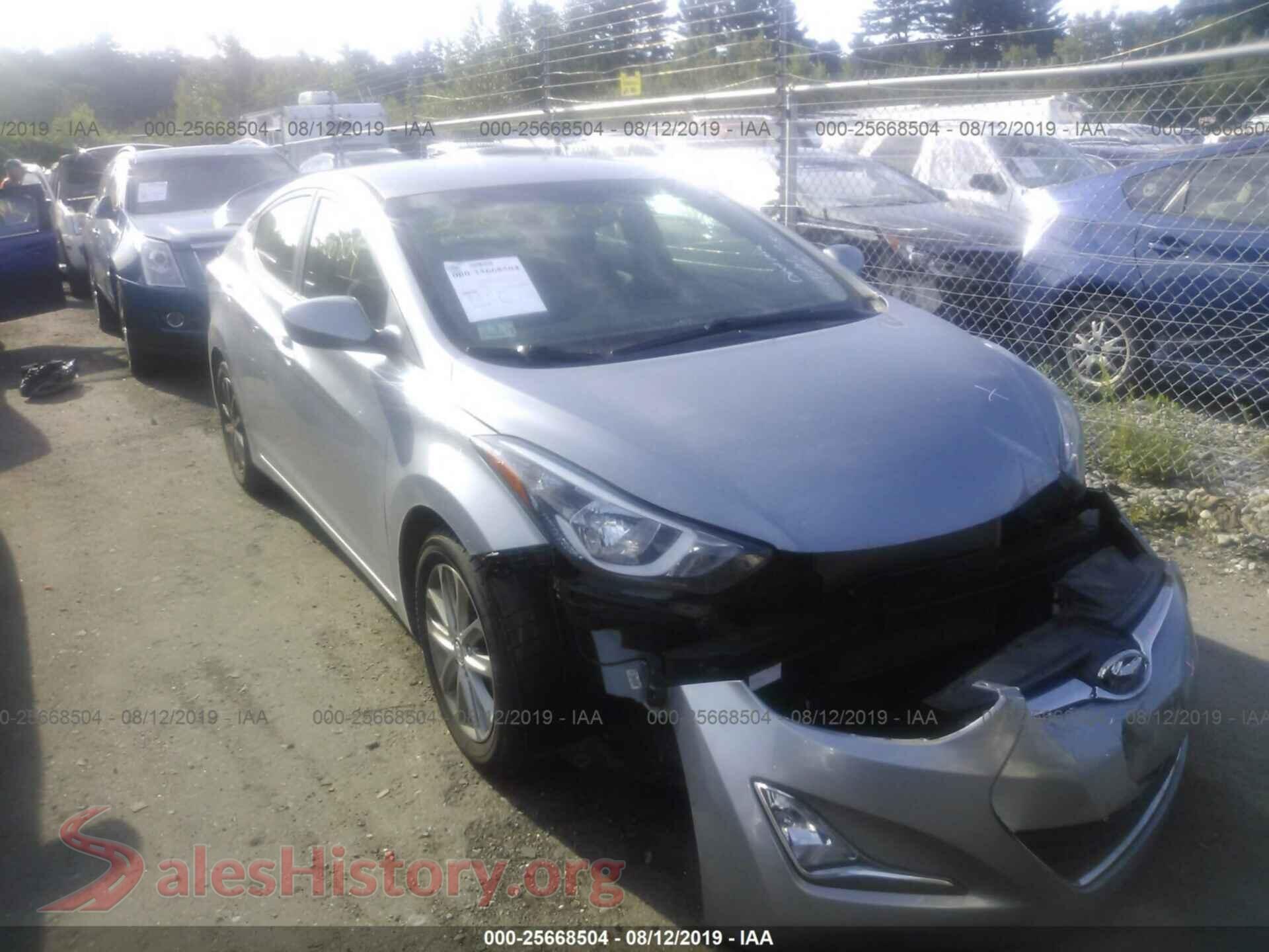 2016 HYUNDAI ELANTRA — VIN 5NPDH4AE6GH769045