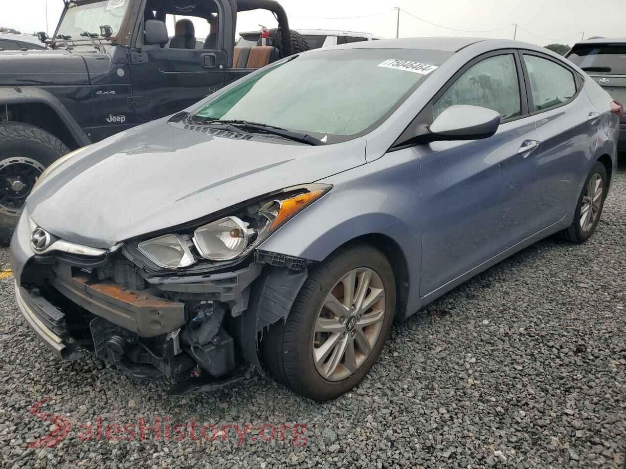 2016 HYUNDAI ELANTRA — VIN 5NPDH4AE9GH681140