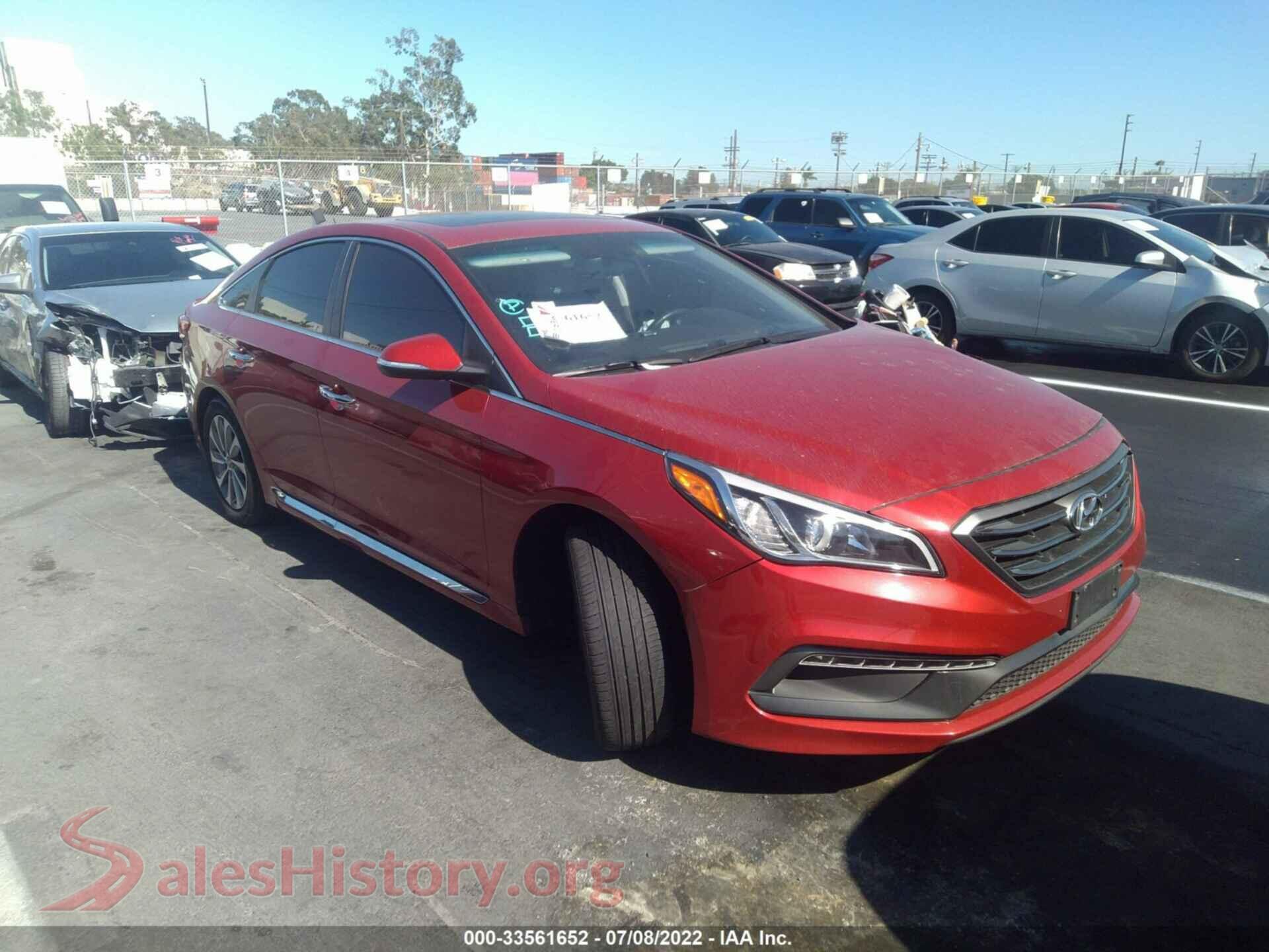 2017 HYUNDAI SONATA — VIN 5NPE34AF2HH542013