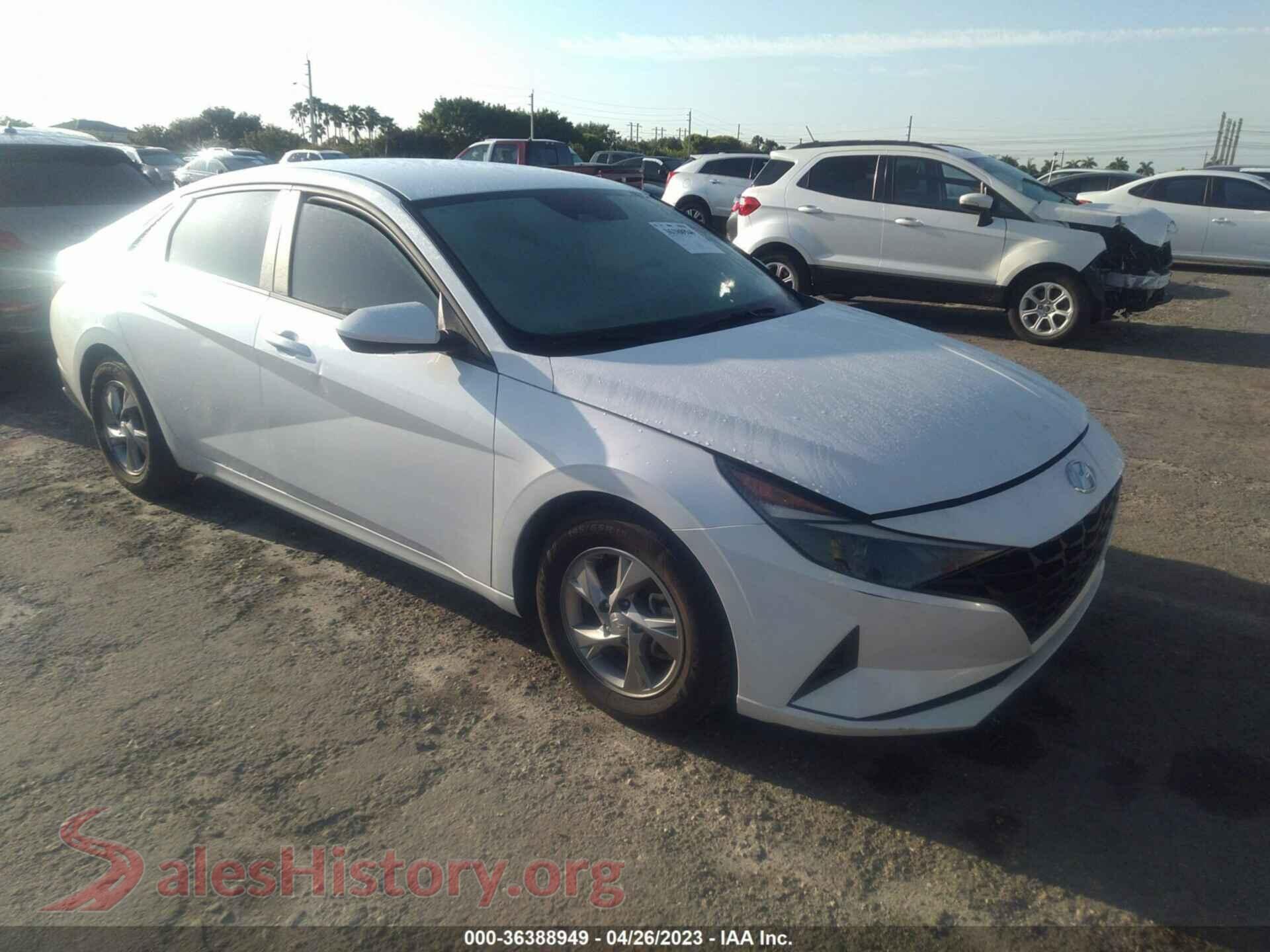 2021 HYUNDAI ELANTRA — VIN 5NPLL4AG1MH029524