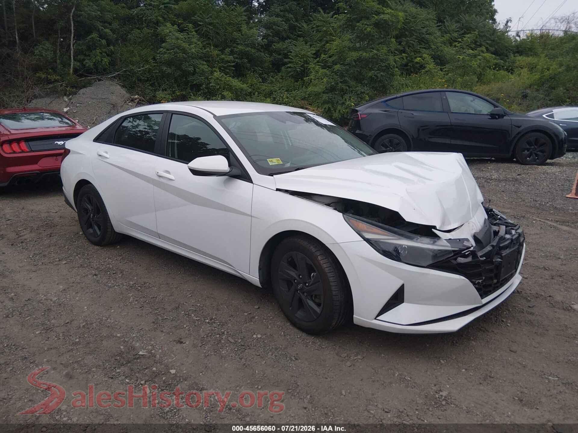 2021 HYUNDAI ELANTRA — VIN 5NPLM4AG6MH000713
