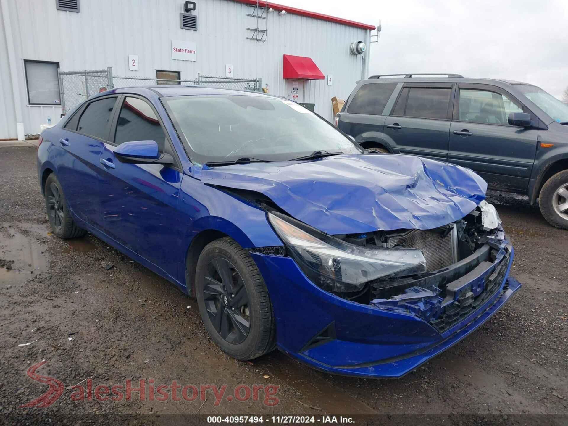 2021 HYUNDAI ELANTRA — VIN 5NPLM4AG8MH008697