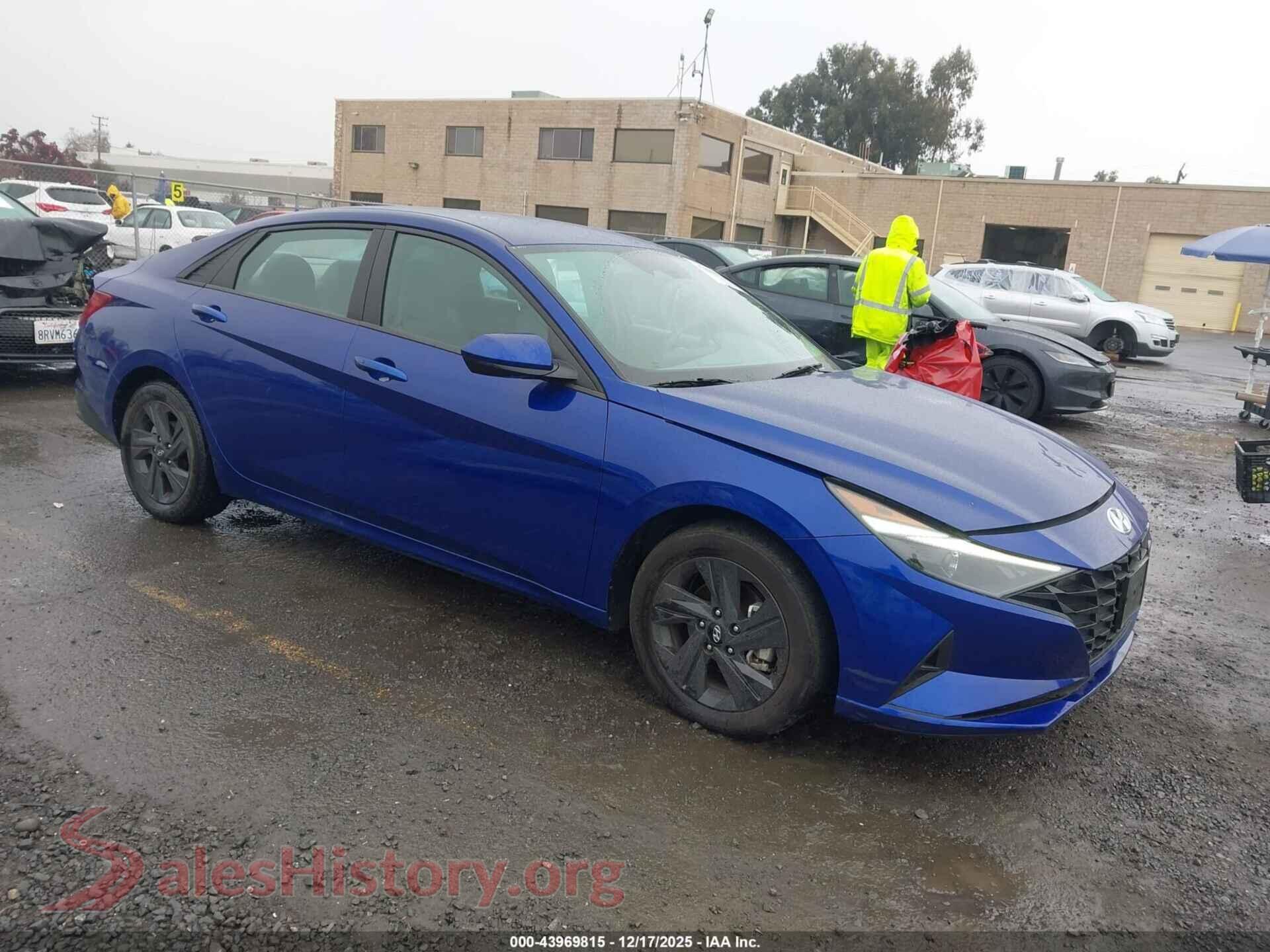 2022 HYUNDAI ELANTRA — VIN 5NPLM4AG8NH066522