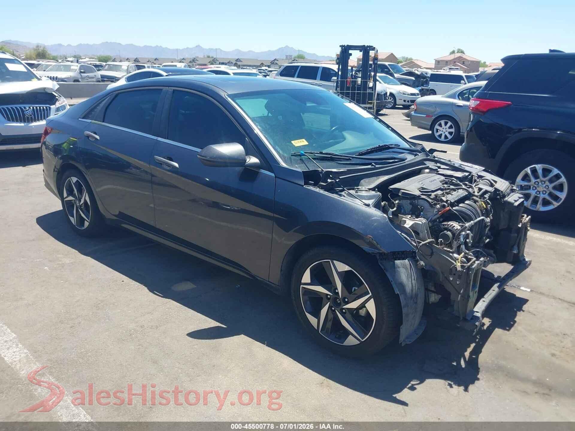 2021 HYUNDAI ELANTRA — VIN 5NPLN4AG2MH012726