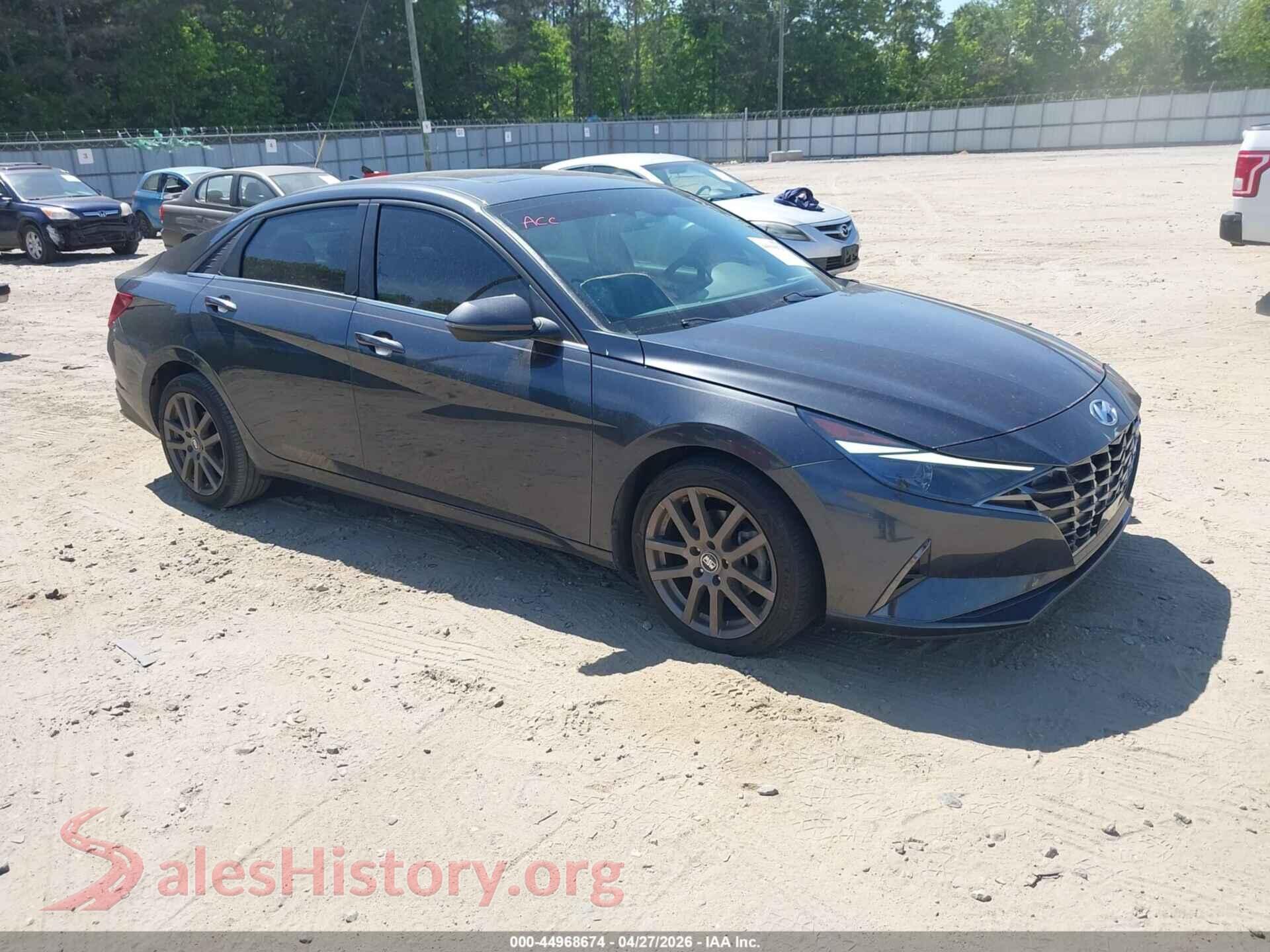 2021 HYUNDAI ELANTRA — VIN 5NPLN4AG3MH007549