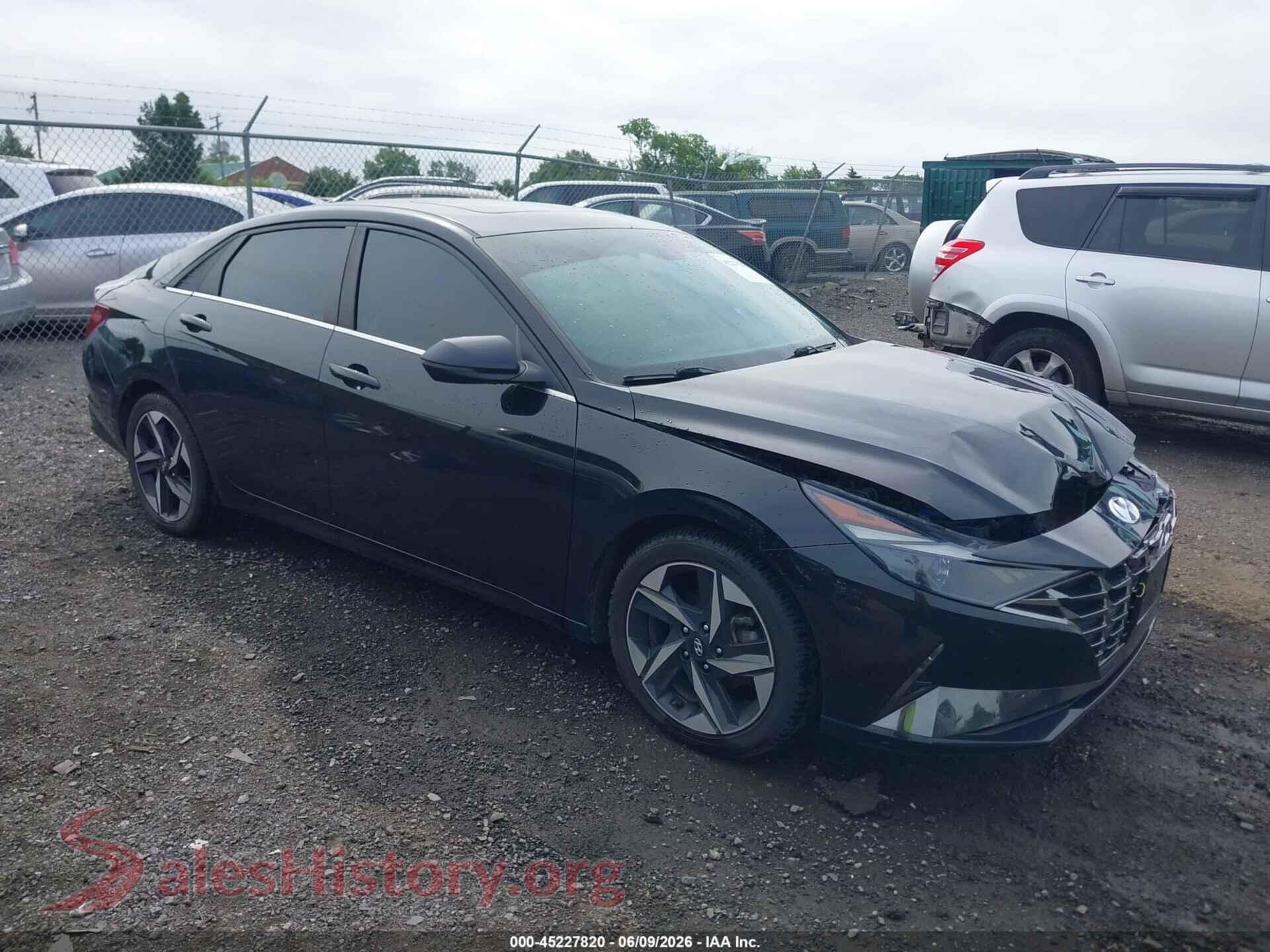 2021 HYUNDAI ELANTRA — VIN 5NPLN4AG7MH013774