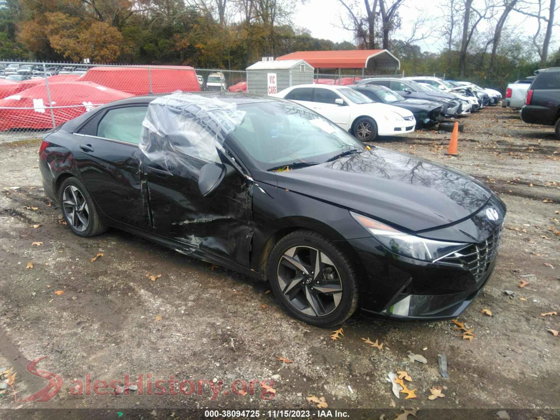 2021 HYUNDAI ELANTRA — VIN 5NPLN4AG9MH015638