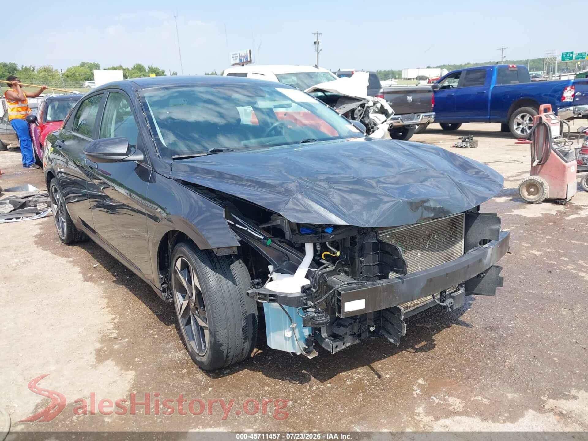 2021 HYUNDAI ELANTRA — VIN 5NPLP4AG6MH044041