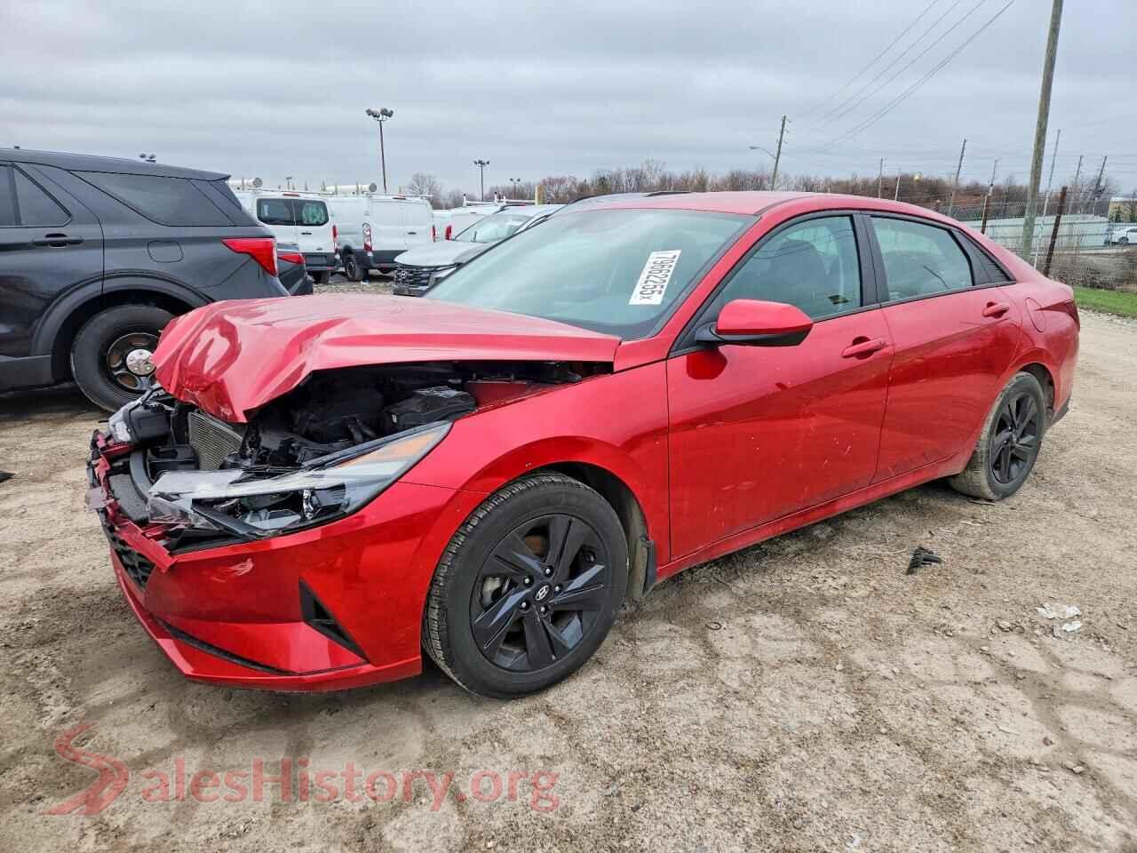 2022 HYUNDAI ELANTRA — VIN 5NPLS4AG4NH081444