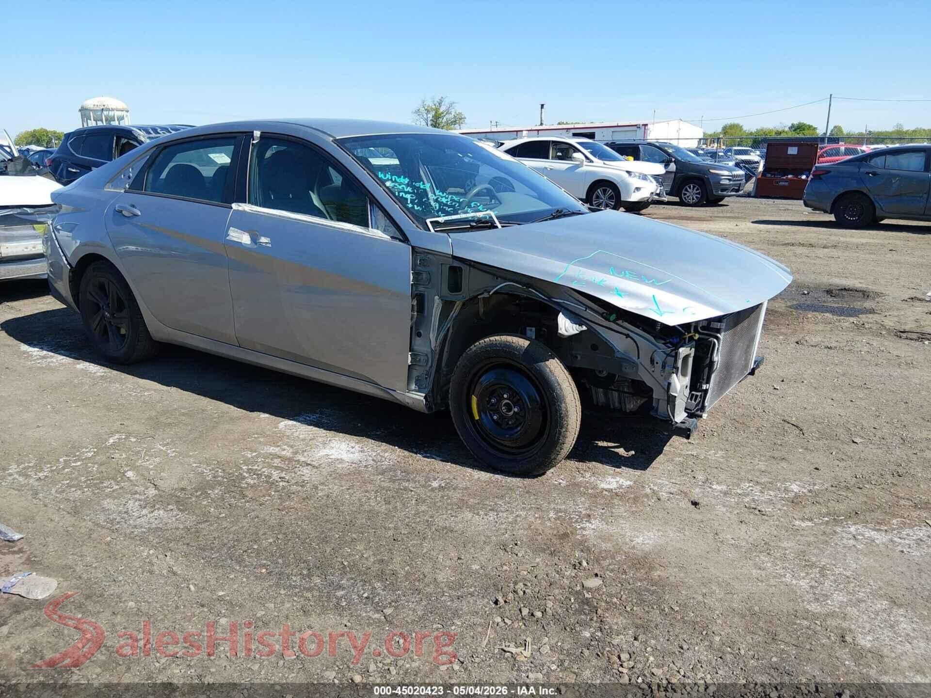 2022 HYUNDAI ELANTRA — VIN 5NPLS4AG7NH062662