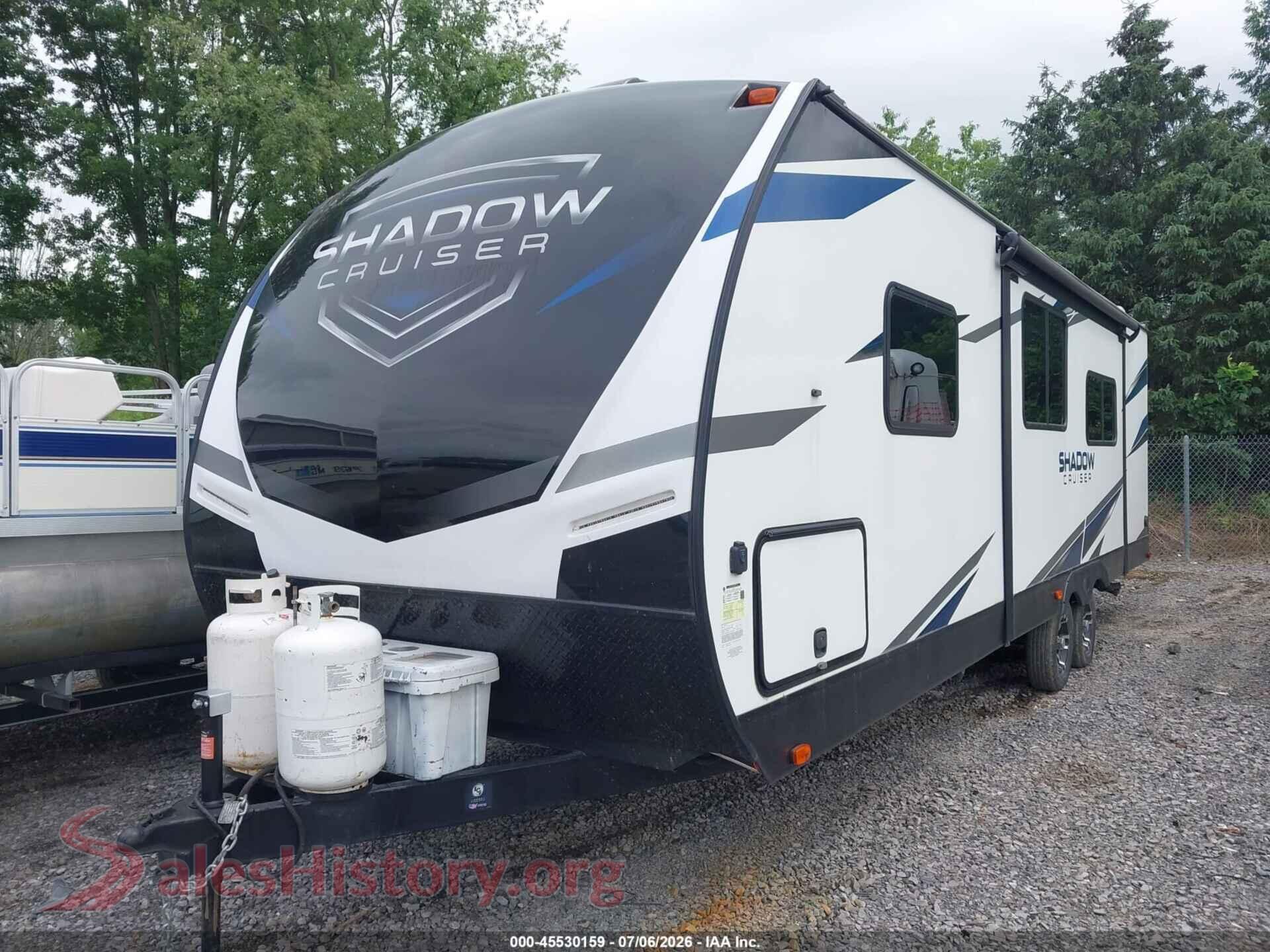 2021 CRUISER SHADOW CRUISER 260RBS TRAVEL TRAILER — VIN 5RXDB312XM1458610