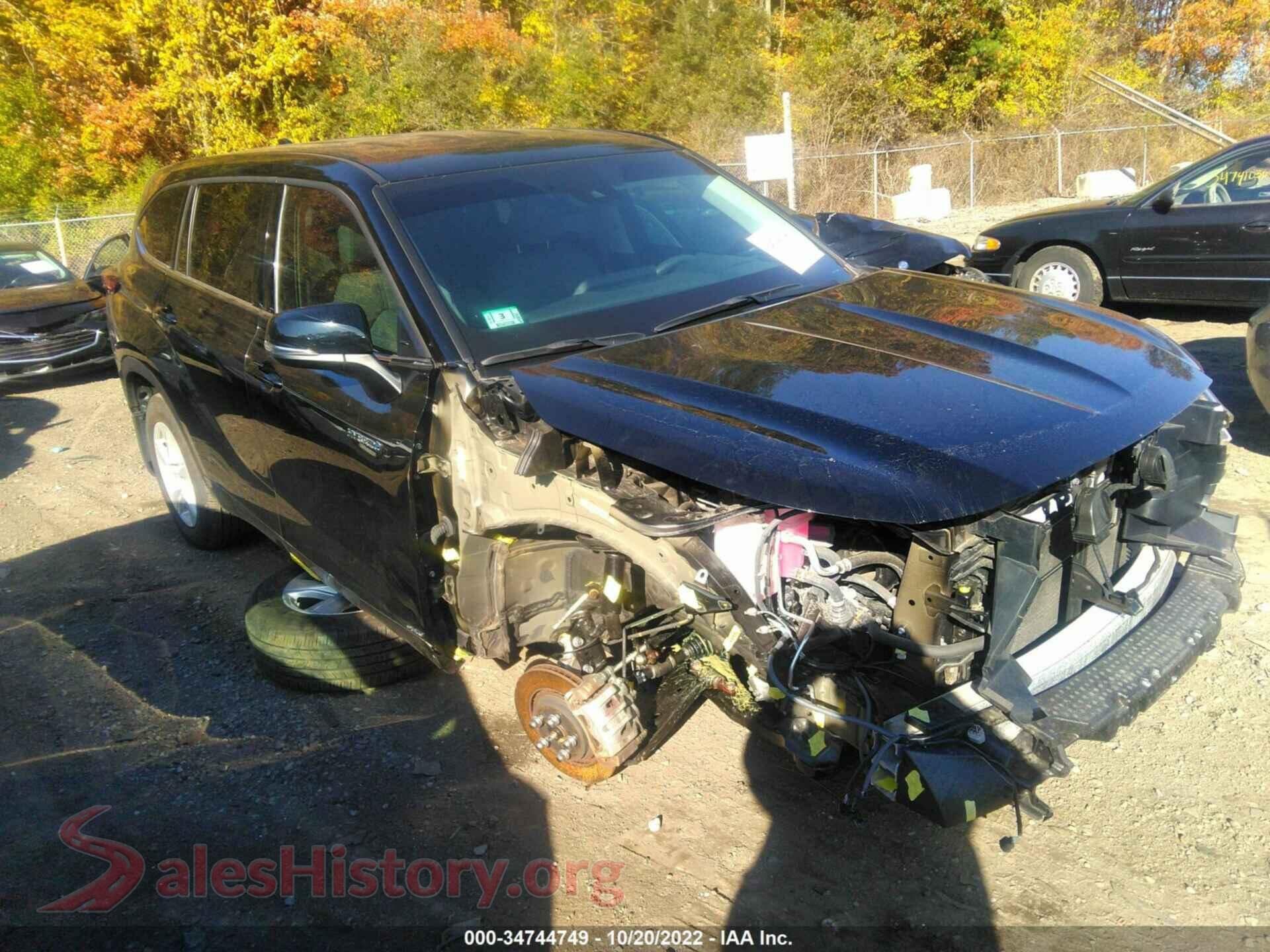 2021 TOYOTA HIGHLANDER — VIN 5TDBBRCH5MS521629