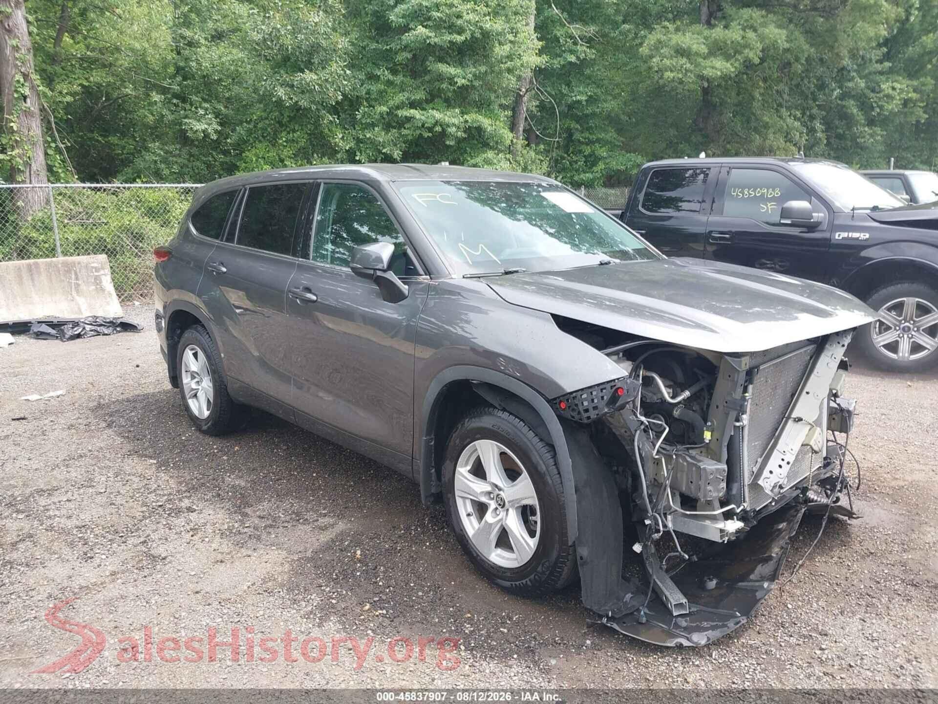 2021 TOYOTA HIGHLANDER — VIN 5TDBZRBH3MS122666