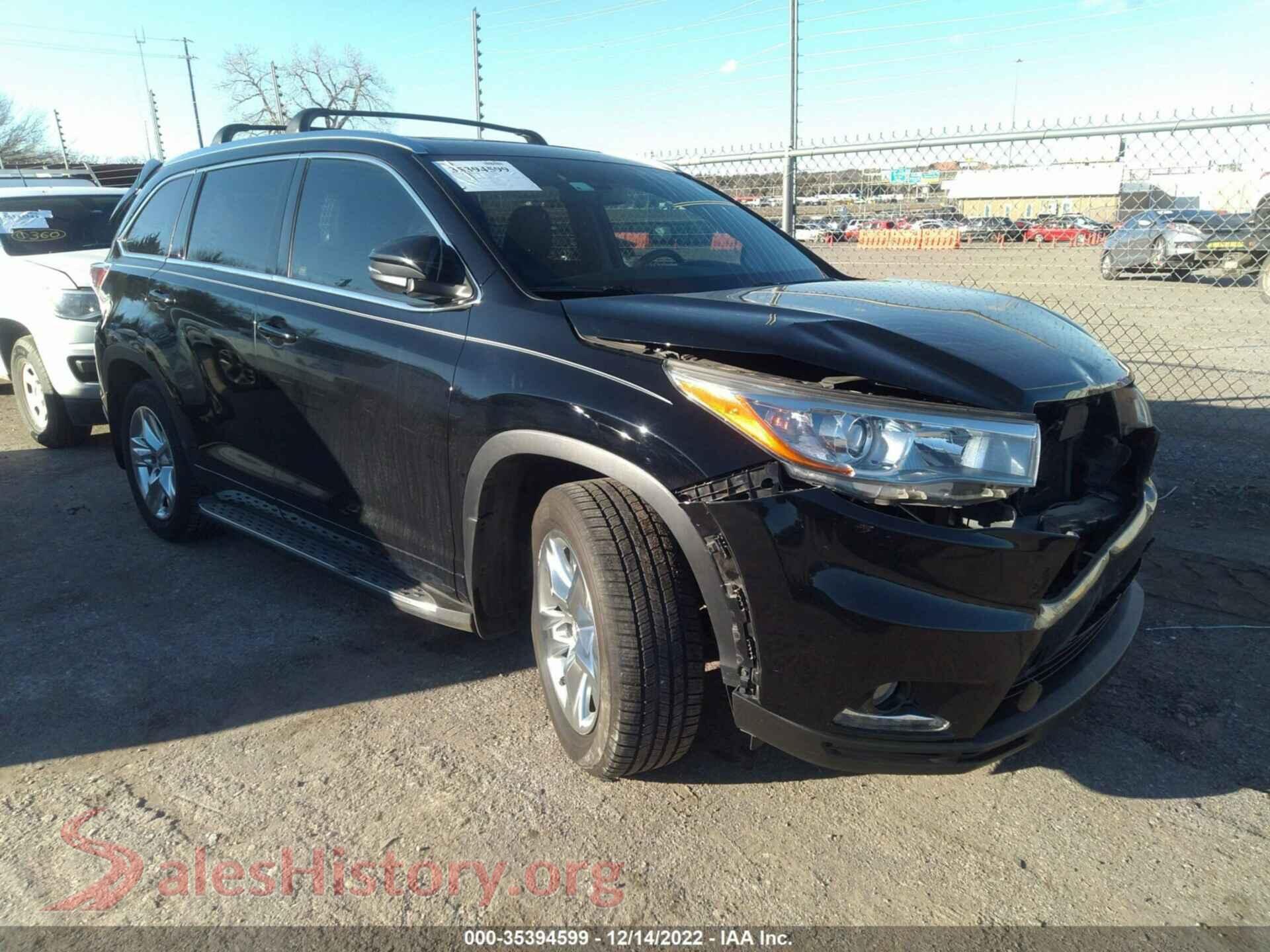 2016 TOYOTA HIGHLANDER — VIN 5TDDKRFH2GS322143