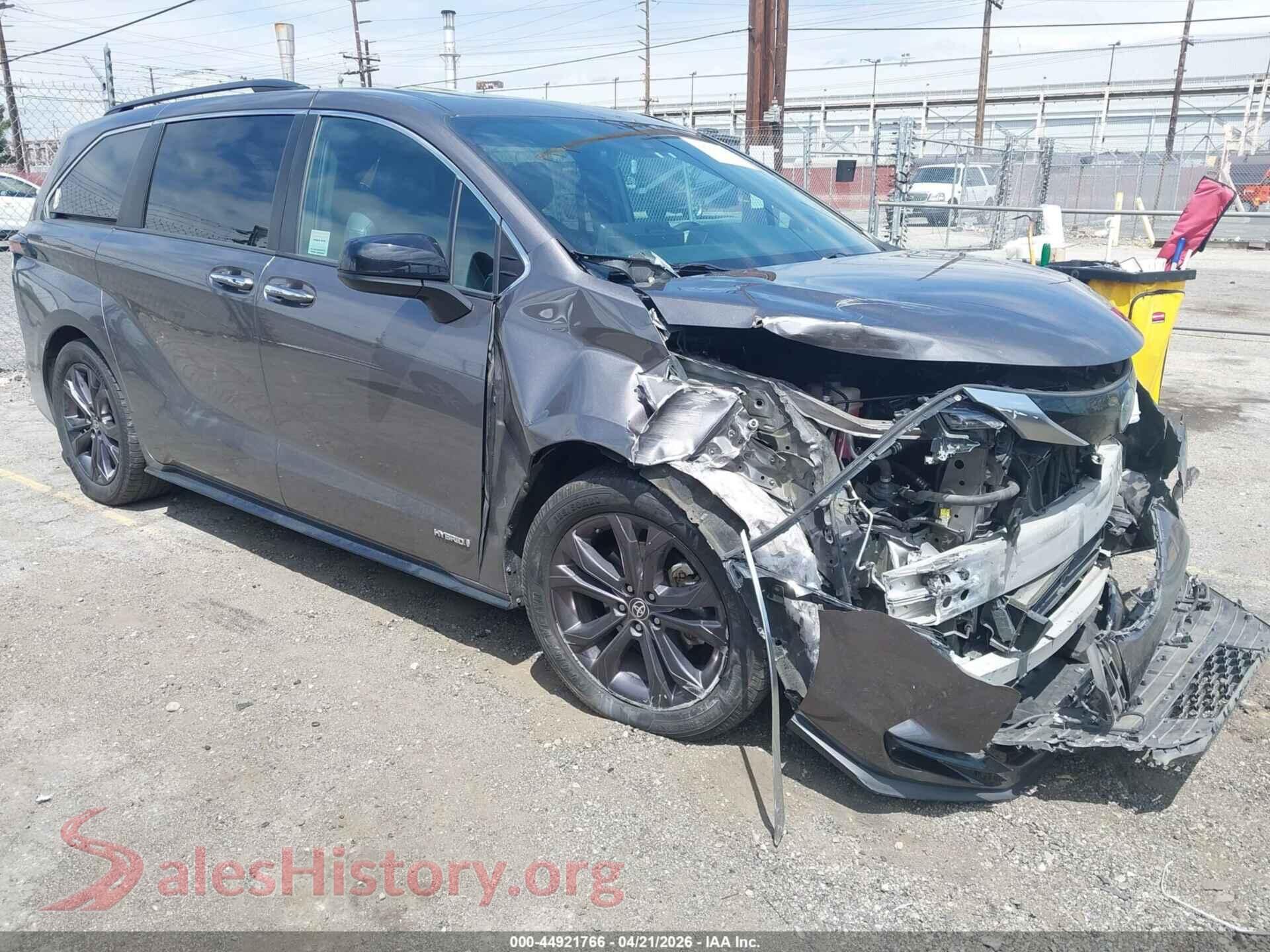 2021 TOYOTA SIENNA — VIN 5TDDRKEC6MS014039