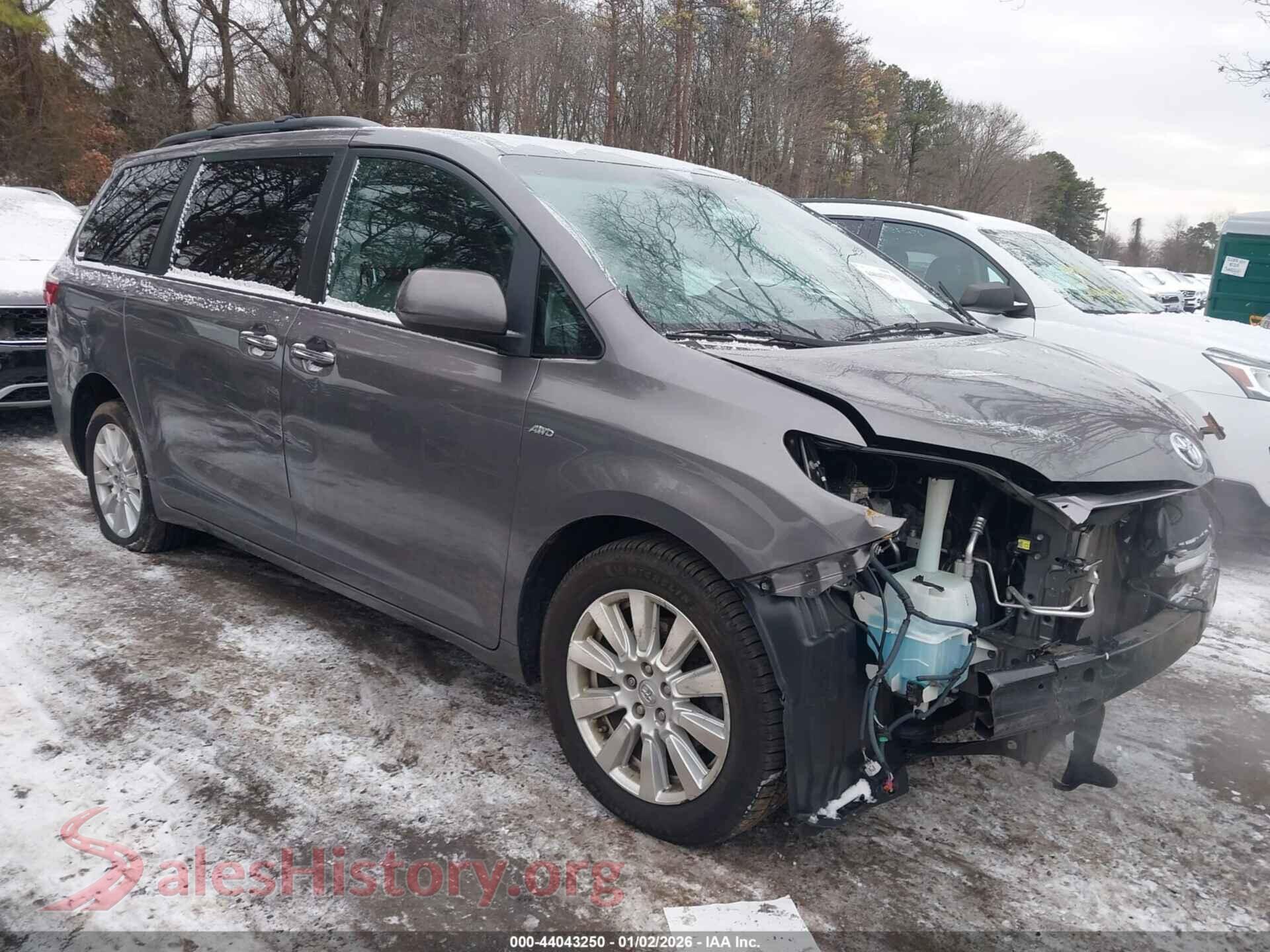 2017 TOYOTA SIENNA — VIN 5TDDZ3DC3HS184307