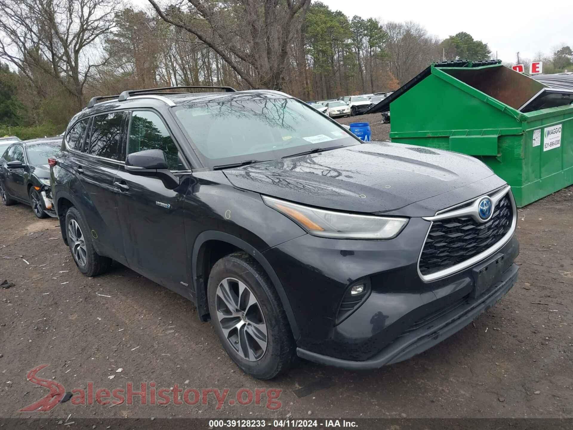 2021 TOYOTA HIGHLANDER — VIN 5TDGBRCH6MS042819