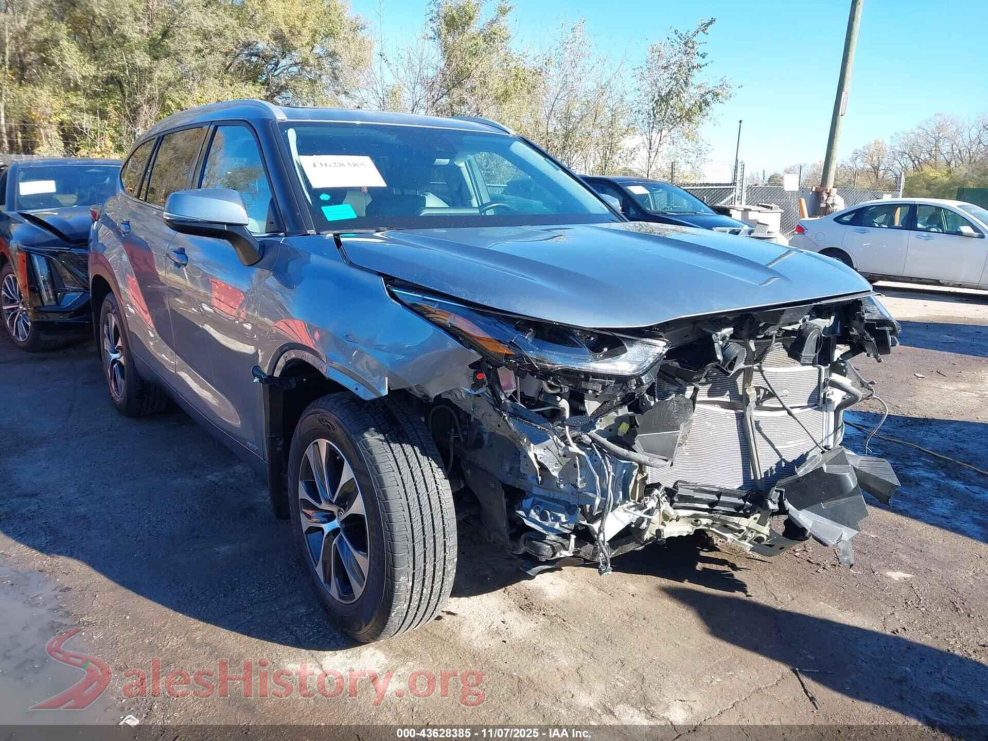 2022 TOYOTA HIGHLANDER — VIN 5TDHBRCH4NS091734