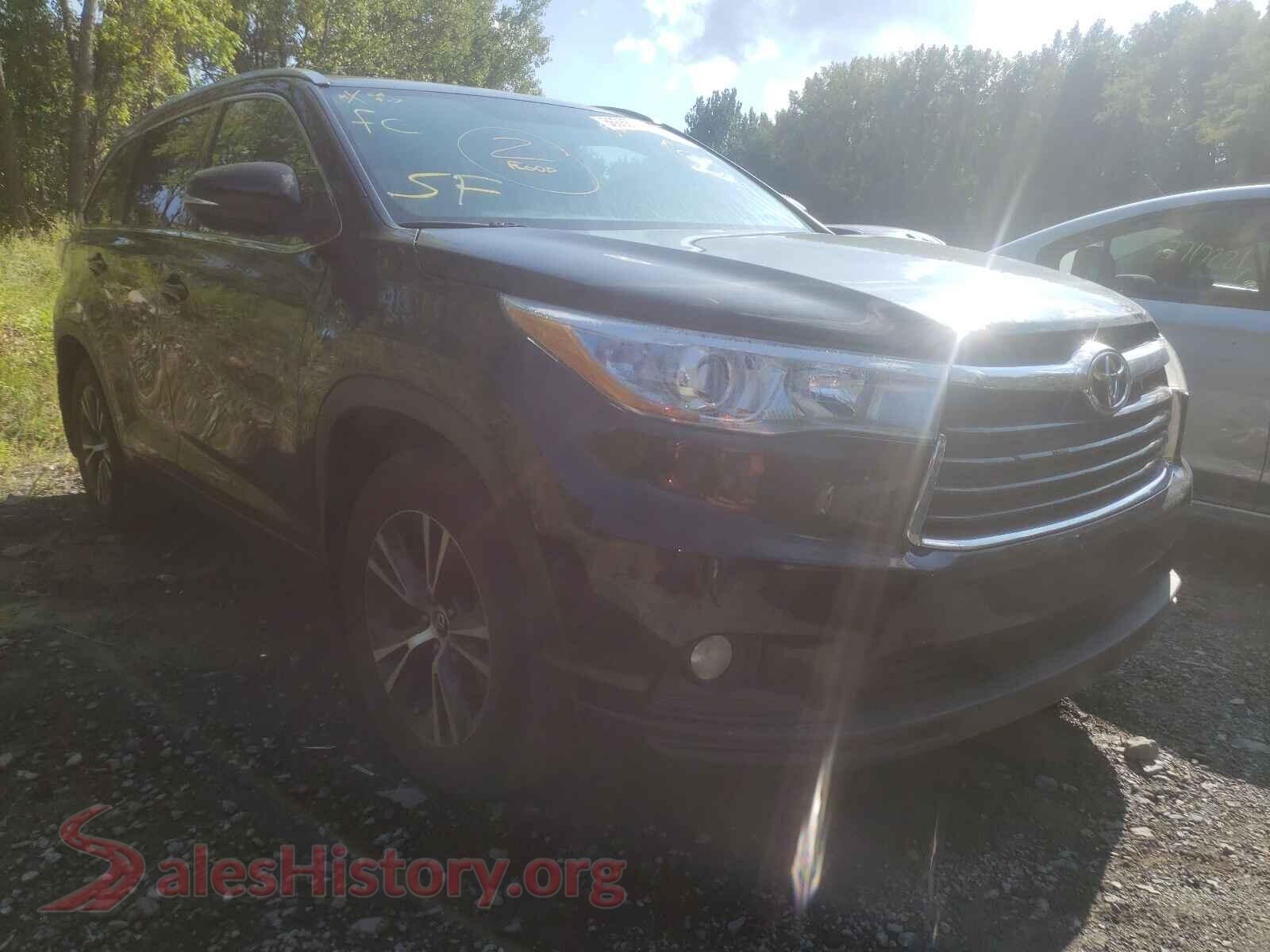 2016 TOYOTA HIGHLANDER — VIN 5TDJKRFH4GS252244