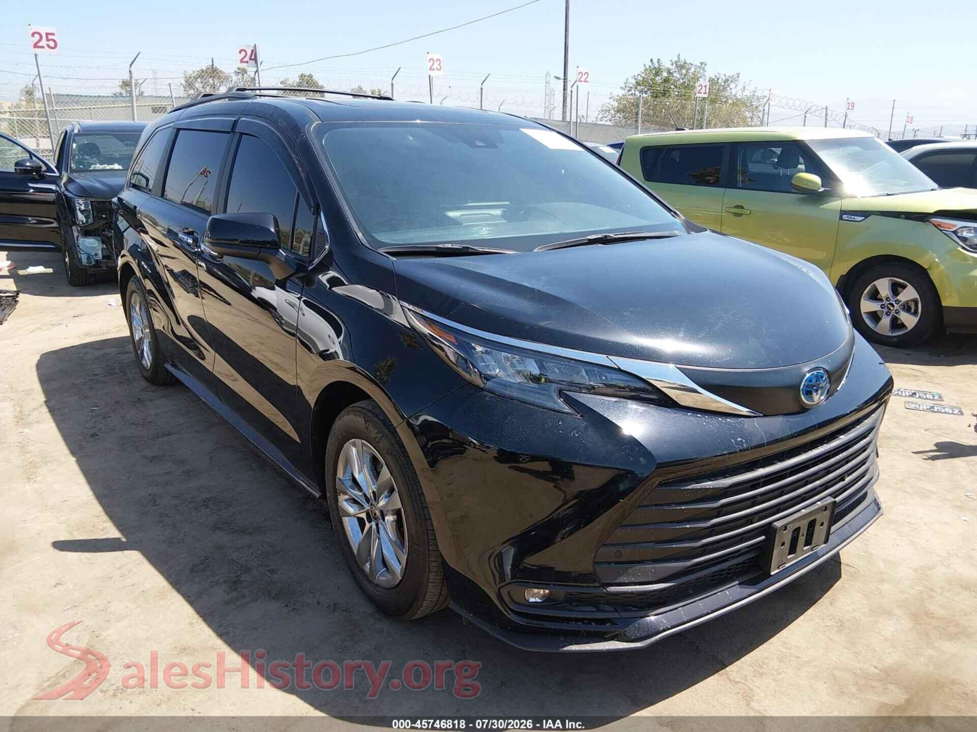 2025 TOYOTA SIENNA — VIN 5TDJSKFC1SS200736